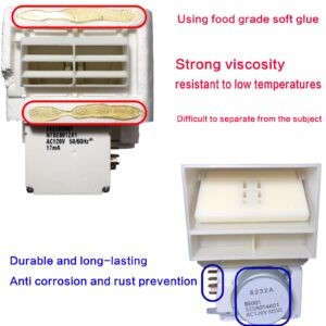 242303001 Air Damper Control Assembly Refrigerator Damper Assembly Compatible with Frigidaire Crosley White Replaces 242303001，AP5788340, PS8746718, EAP8746718, 3016452 Fits DFH, FFE, FFH, FFS, LFS