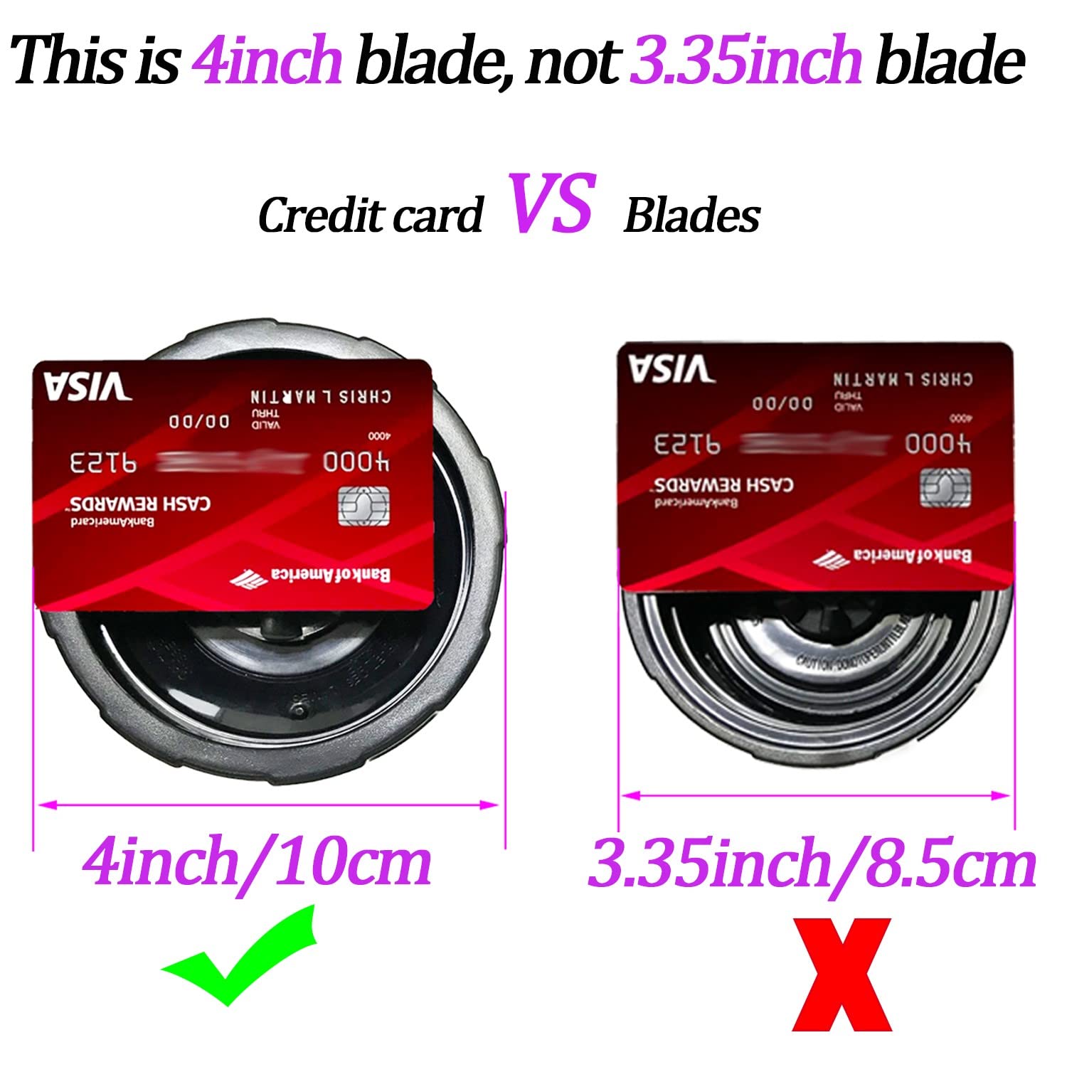 [Upgrade] Replacement 6-Fins Female Blender Blade Parts Compatible with Ninja Auto iQ Blenders. [4Inch Female Fins ONLY]