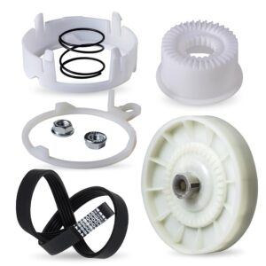 [Upgraded] BlueStars W10721967 Washer Pulley Clutch Kit & W10006384 Belt