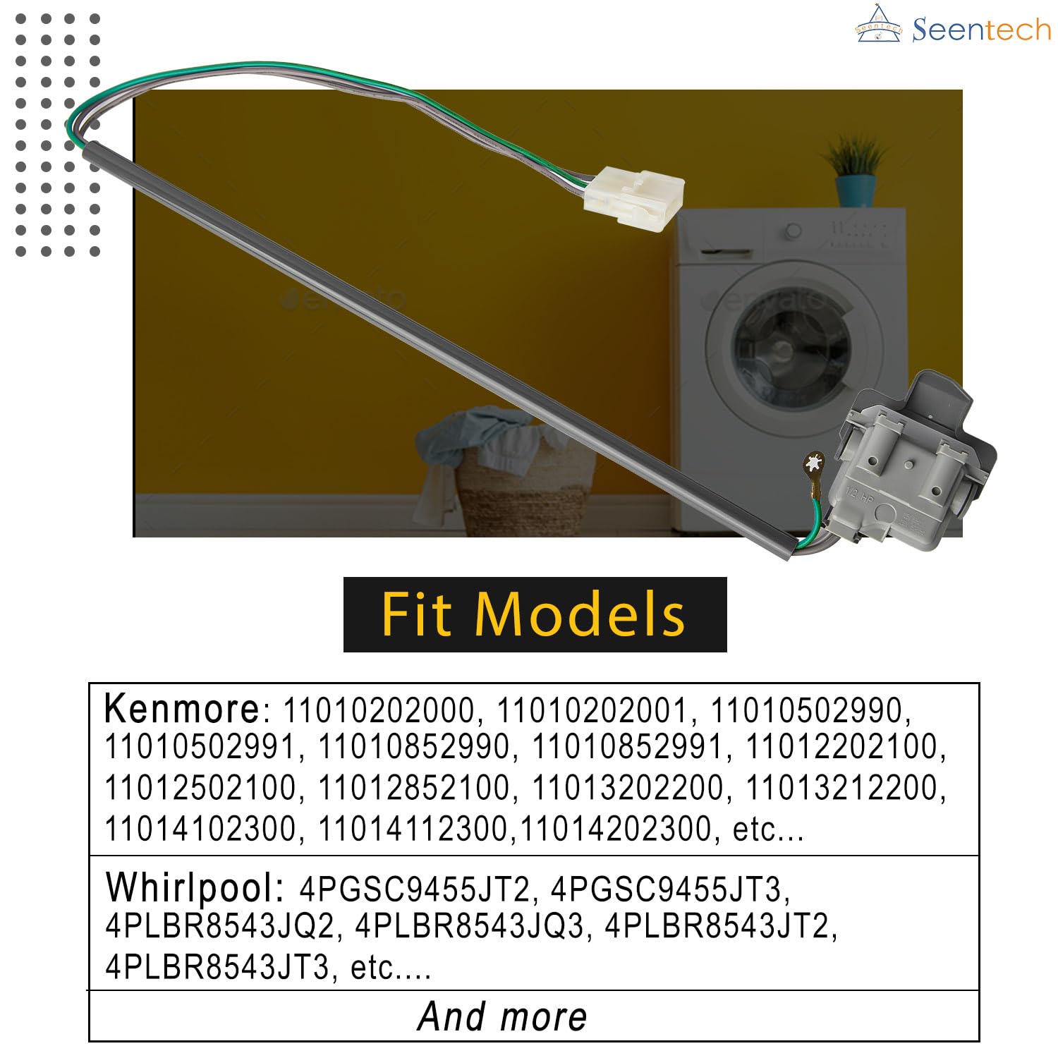 3949247 Washer Lid Switch by Seentech, Fit for Whirlpool & Kenmore Washing Machines - Replaces Part Number: 3949247VP,3949247V, AP5983746, 3949237, 3949239, PS11722098, PS350434 - Image 6
