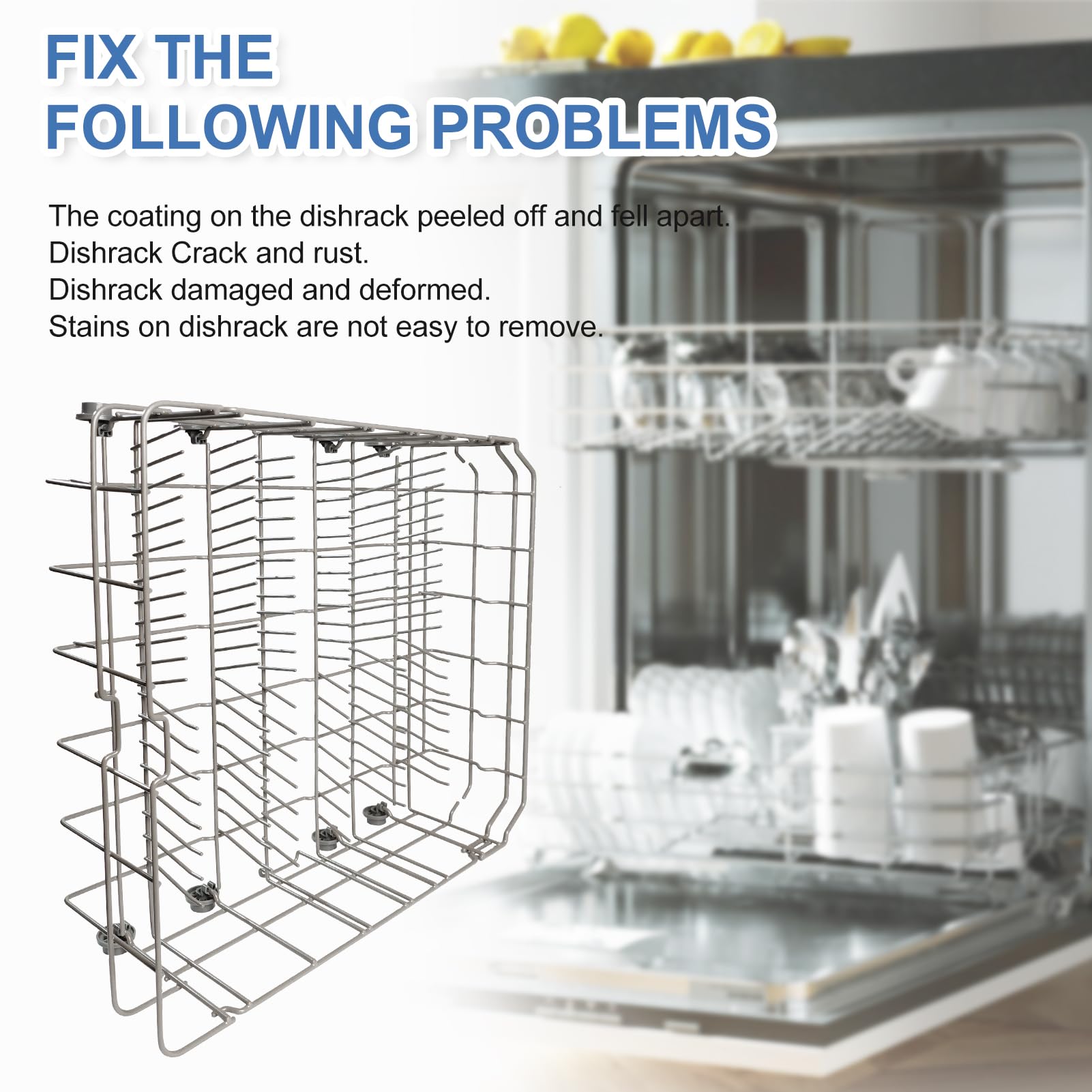 【2026 UPGRADED】DD82-01384A Dishwasher Lower Rack Replacement Parts Fit for Samsung Dishwaher DW80R2031US, DW80R2031UG, DW80N3030US, DW80N3030UB, DW80N3030UW, DW80M2020US, DW80CG4021SR, DW80CG4051SR - Image 6