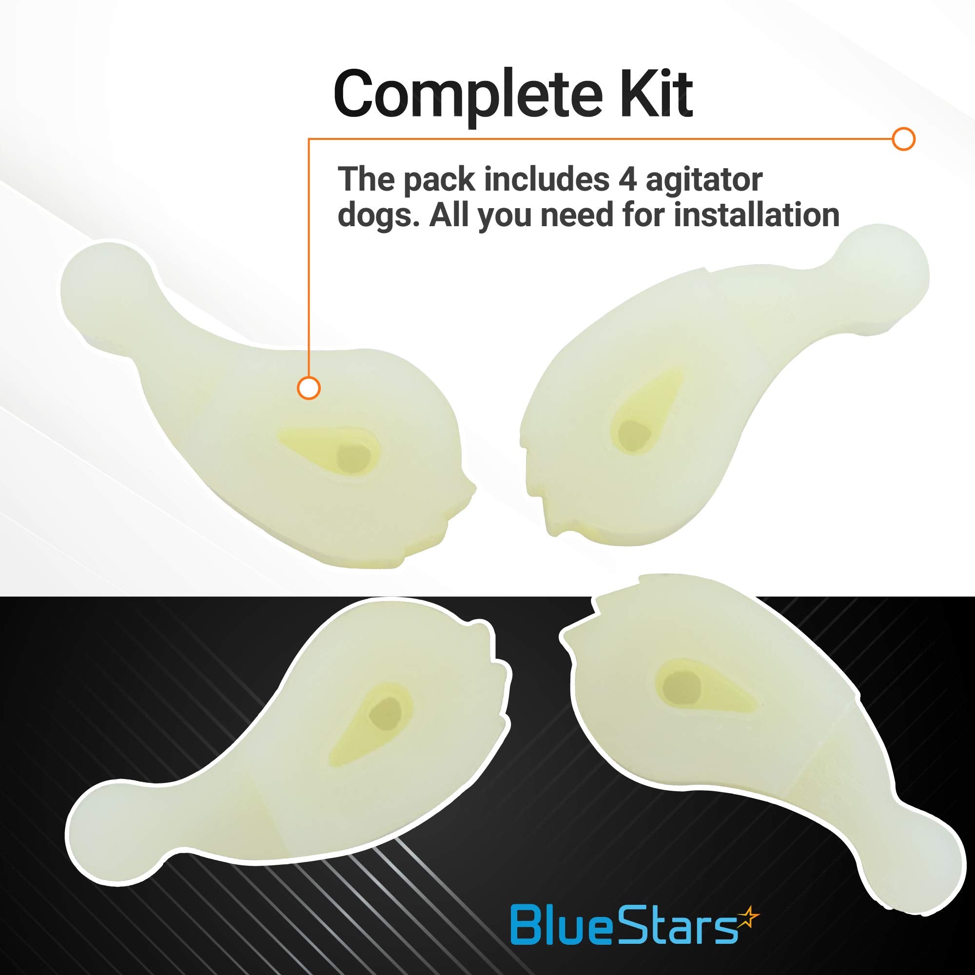 BlueStars 4 Packs 80040 Washer Agitator Dogs - Heavy Duty - Compatible with Whirlpool & Kenmore Washers - Replaces 285612 285770 3366877 387091 80040VP AP3119063 EA388034 ER80040 LP338 PS388034 - Image 5