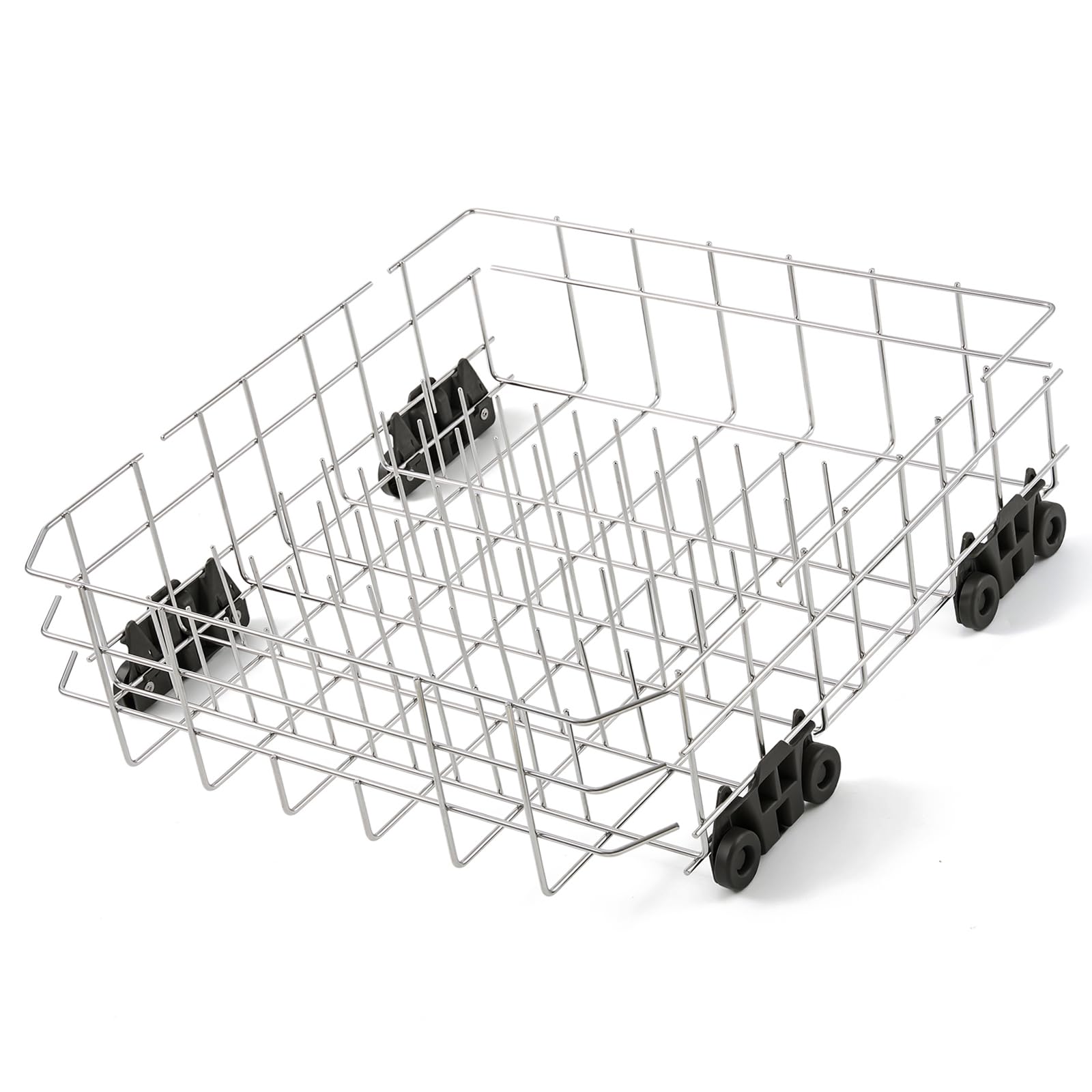 Stainless Steel W10728159 Dishwasher Lower Rack Replacement for KitchenAid Maytag Dishwasher Parts with Wheels W10525646 KDFE104DSS2 Lower Dishrack 22" x 20.7" Whirlpool Dishwasher Bottom Rack Drawer - Image 6