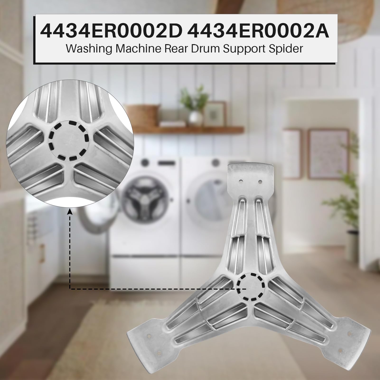 4434ER0002D 4434ER0002H Washer Spinner Support, Fits for L-G Ken-more - Image 4