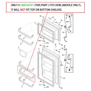 240534701 Door Bar Rack Compatible with Frigidaire or Kenmore Refrigerator