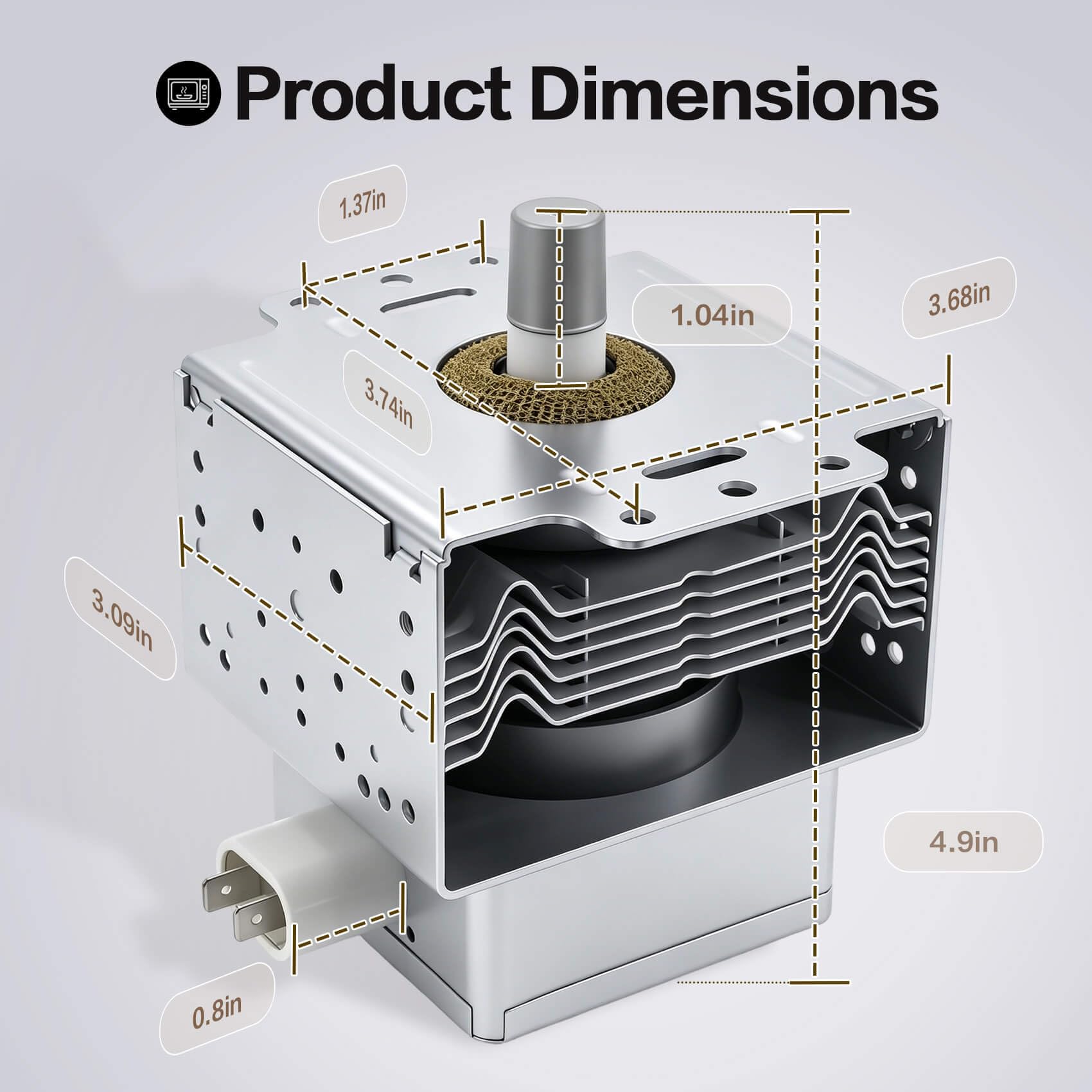 WB27X11126 M24FC-610A Magnetron Compatible with Galanz and GE Replacement for M24FB-610A 2M248J 2M253J WB27X11126c - Image 5