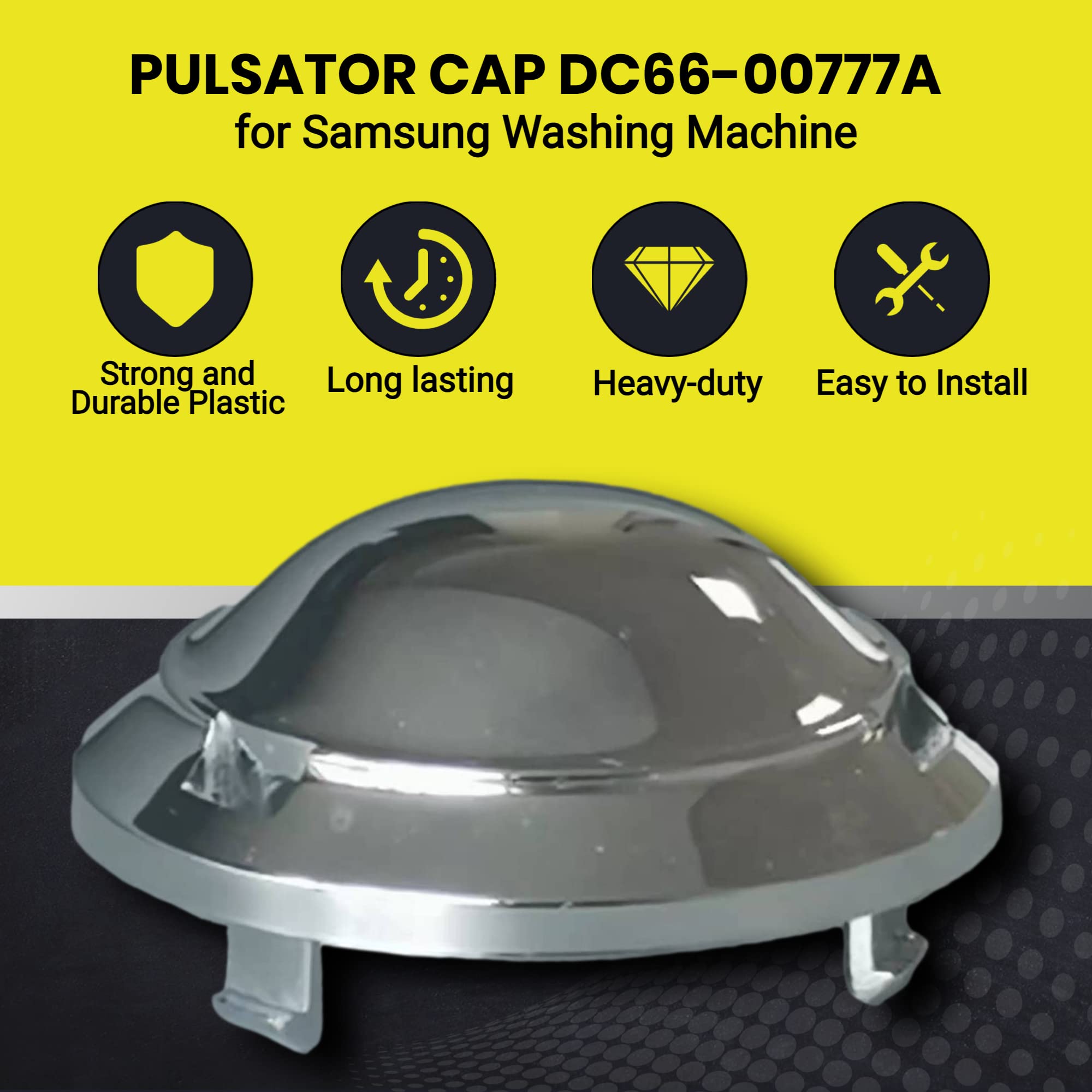 (2 Pack) Washer Pulsator Cap Replacement - Part Number DC66-00777A Highly Compatible with Samsung Washer Model Numbers 5788799, 3282678, AP5788799 and PS8753312 - Image 5