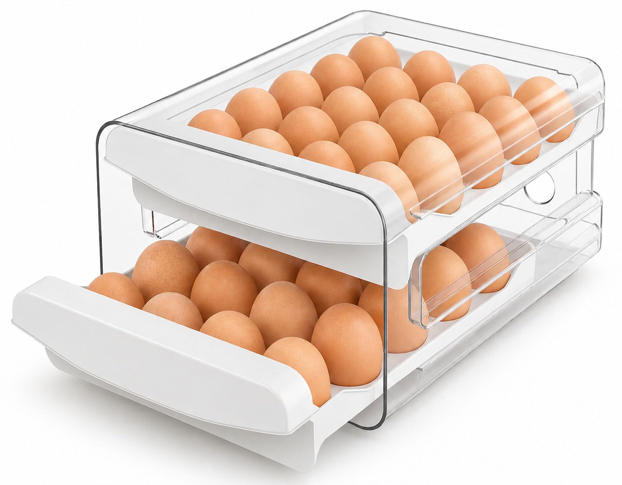 Zagtag Egg Holder for Fridge, 40-Egg Refrigerator Organizer with Drawers