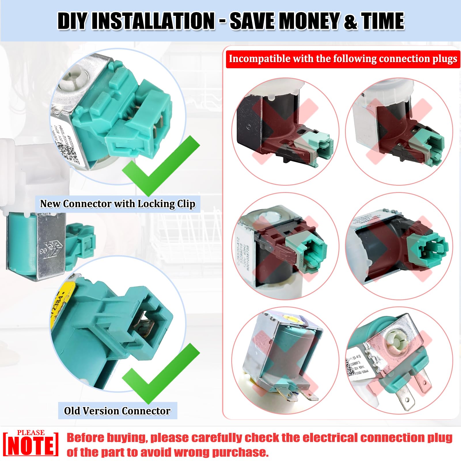 622058 Dishwasher Water Inlet Valve - 00622058 Dishwasher Water Valve Replacement Parts AP4927070 PS3491417 33299010 - Image 4