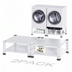 GangMei 2 Pack Washer and Dryer Pedestals Stand, 28" W, 14.37" H
