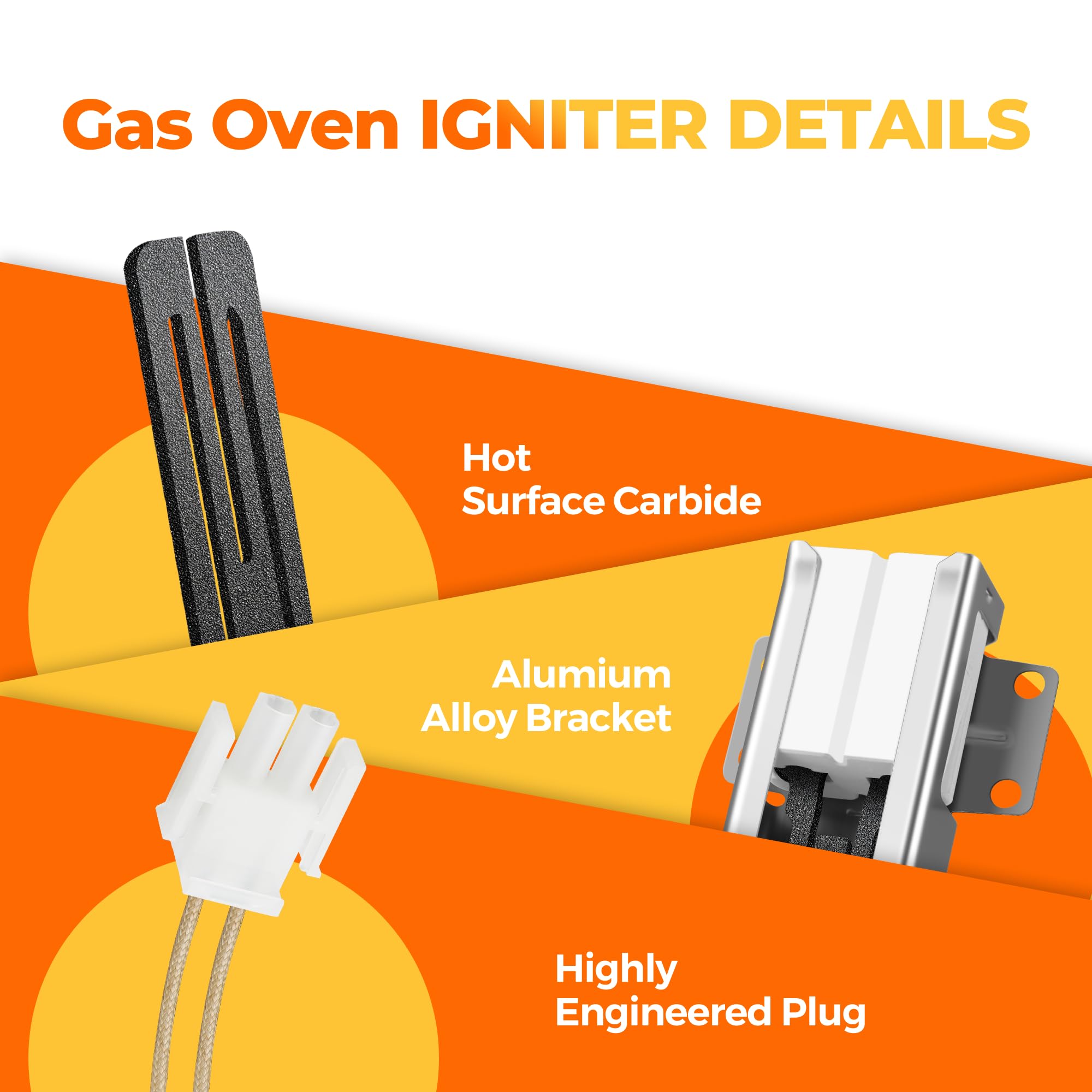 WB13K21 5303935066 Gas Oven Igniter Fit for Sam-sung GE Kenmore Hotpoint Gas Range Stove Replaces IG9998 Norton-501a WB2X9998 WB13K0012 WB13K0013 WB13K0014, by NISHCON - Image 5