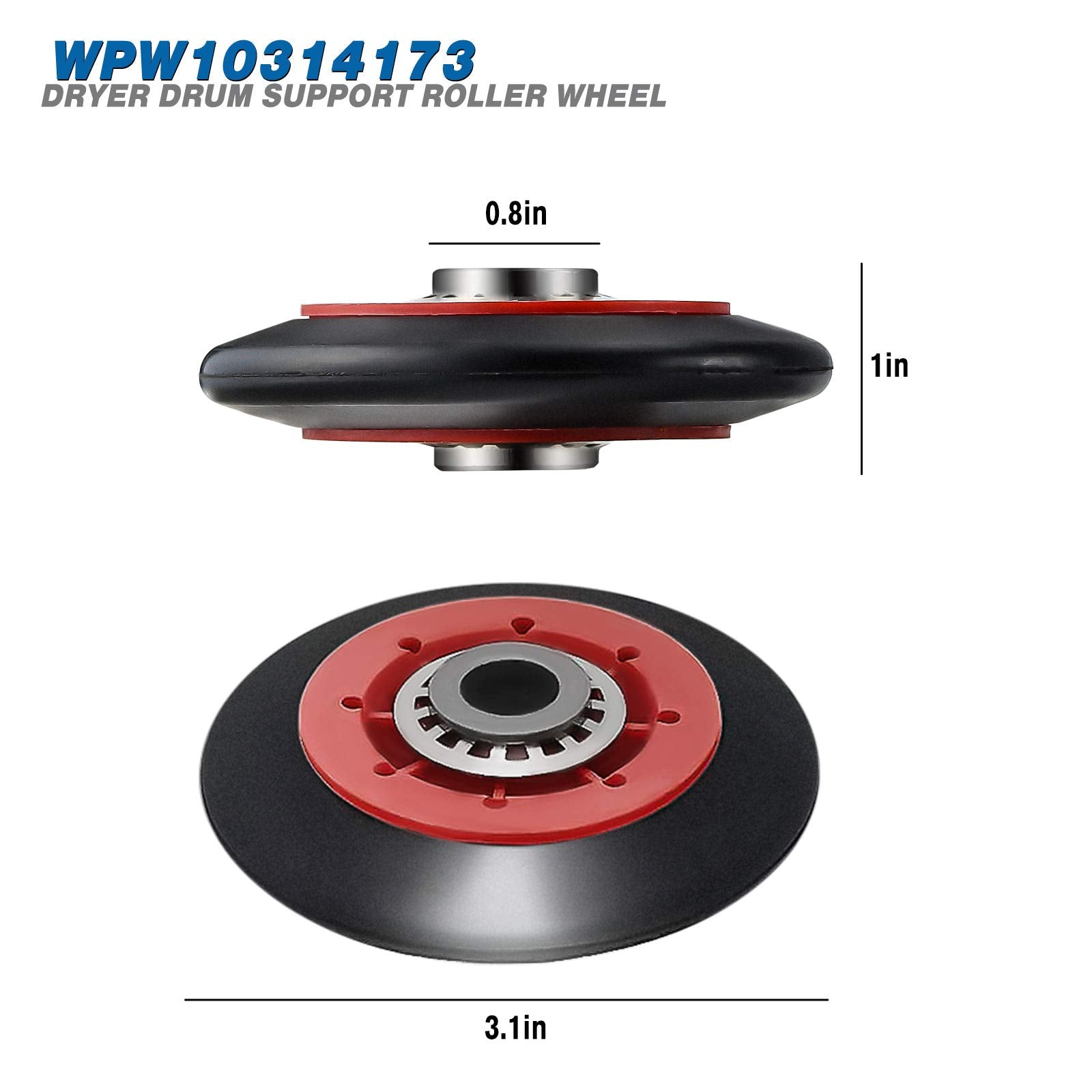 UPGRADED 4392067 Dryer Repair Kit with W10837240 Idler Pulley