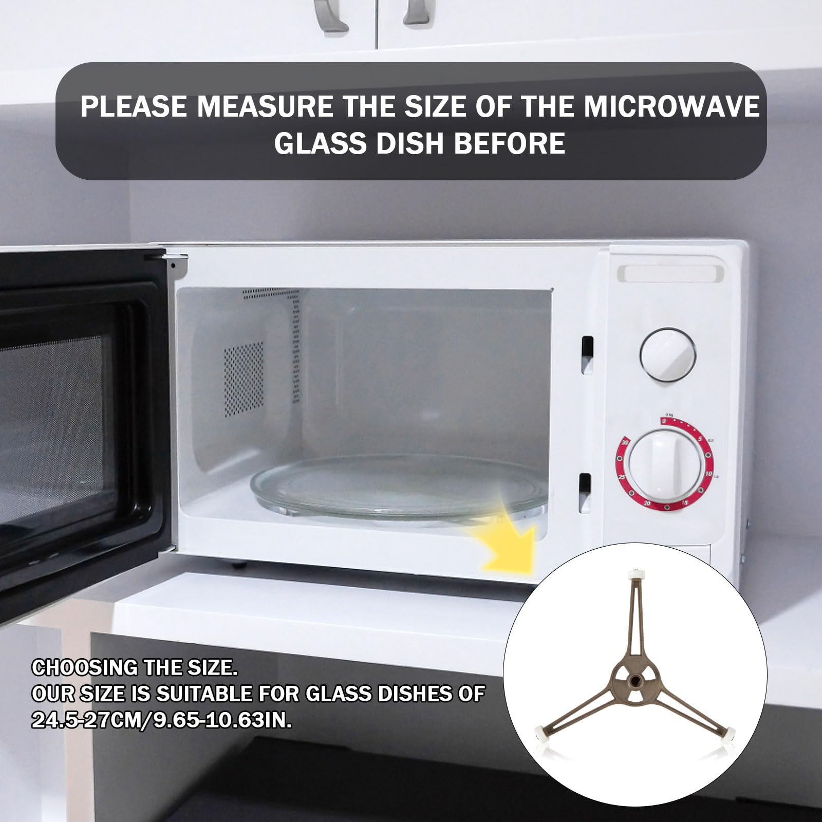 Microwave Turntable Ring, 9.6" Plate Roller Support Replacement