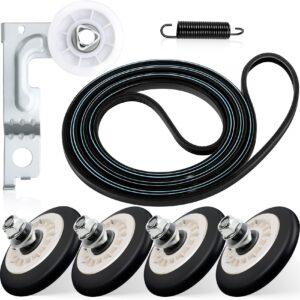 Upgraded Dryer Roller Kit for LG Kenmore Dryer Parts, Dryer Repair Kit Include 4581EL2002L Dryer Rollers, 4561EL3002A Dryer Idler Pulley, 4400EL2001F Dryer Belt Compatible with DLE3733W DLE3777W