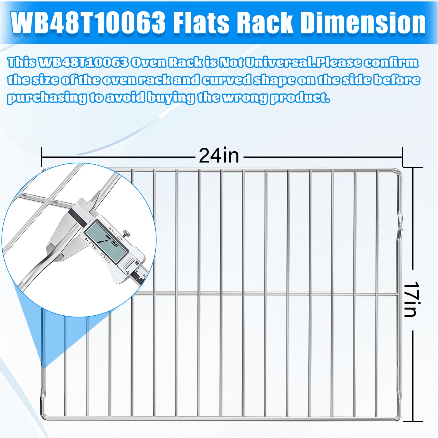 UPGRADE WB48T10063 Stove Oven Rack for GE Oven Rack Replacement 24 x 17 IN - Image 3