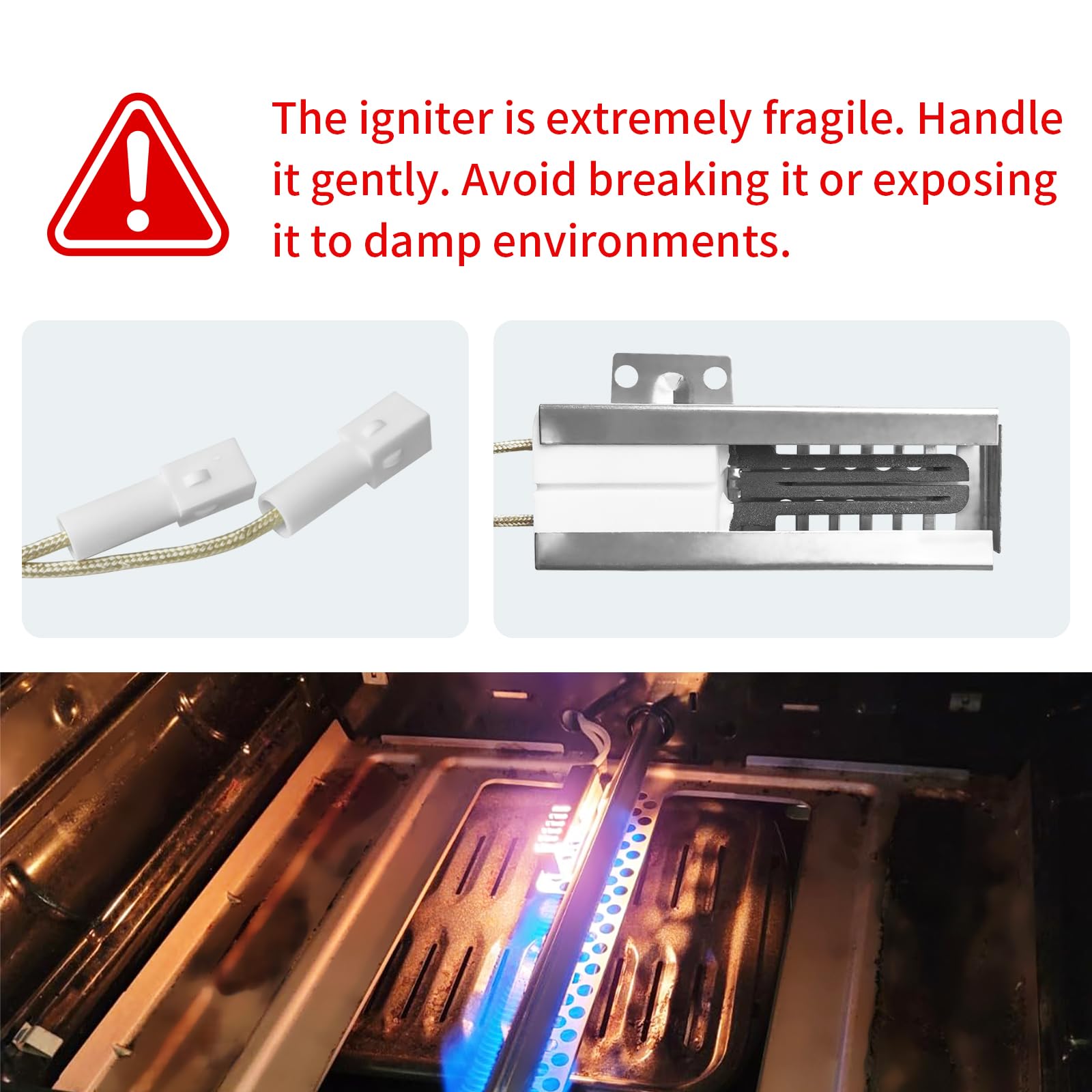 DG94-01012A Gas Range Oven Igniter Replacement AP5967723 DS039KX 4011538 Oven Bake Igniter Compatible with Sam-sung Oven Range Stove NX58H95, NX58H99, NX58J, NX58K, NX58M