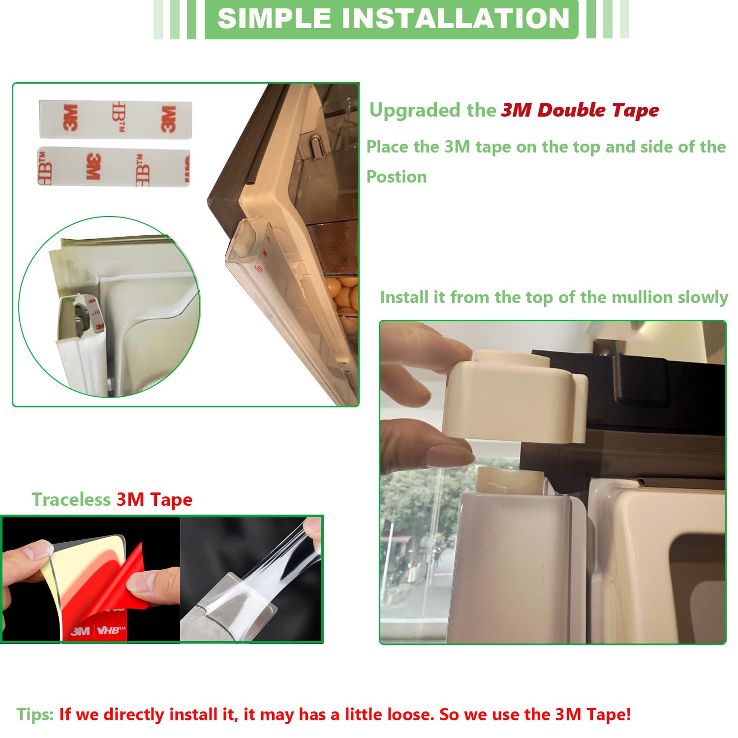 Refrigerator Door Flipper (Mullion) Repair Topper fit for Samsung Refrigerator RF28HDEDBSR, RF28HDWDBSR, RF31FMESBSR/AA, Fridge Replacement Parts Door Flipper DA97-12684D, DA97-12624B,DA97-12624A - Image 4