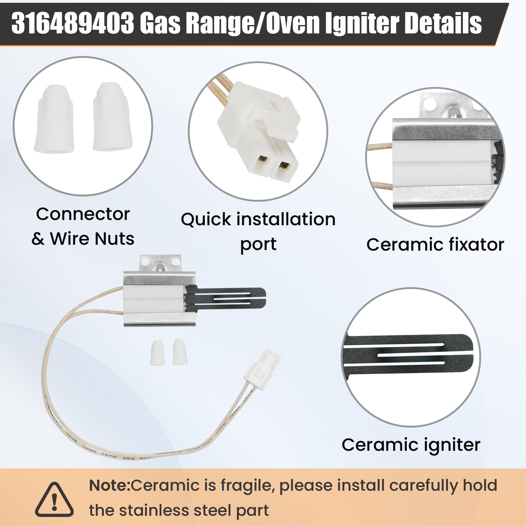 316489403 Gas Oven Igniter Compatible with Part of Crosley Electrolux - Image 4