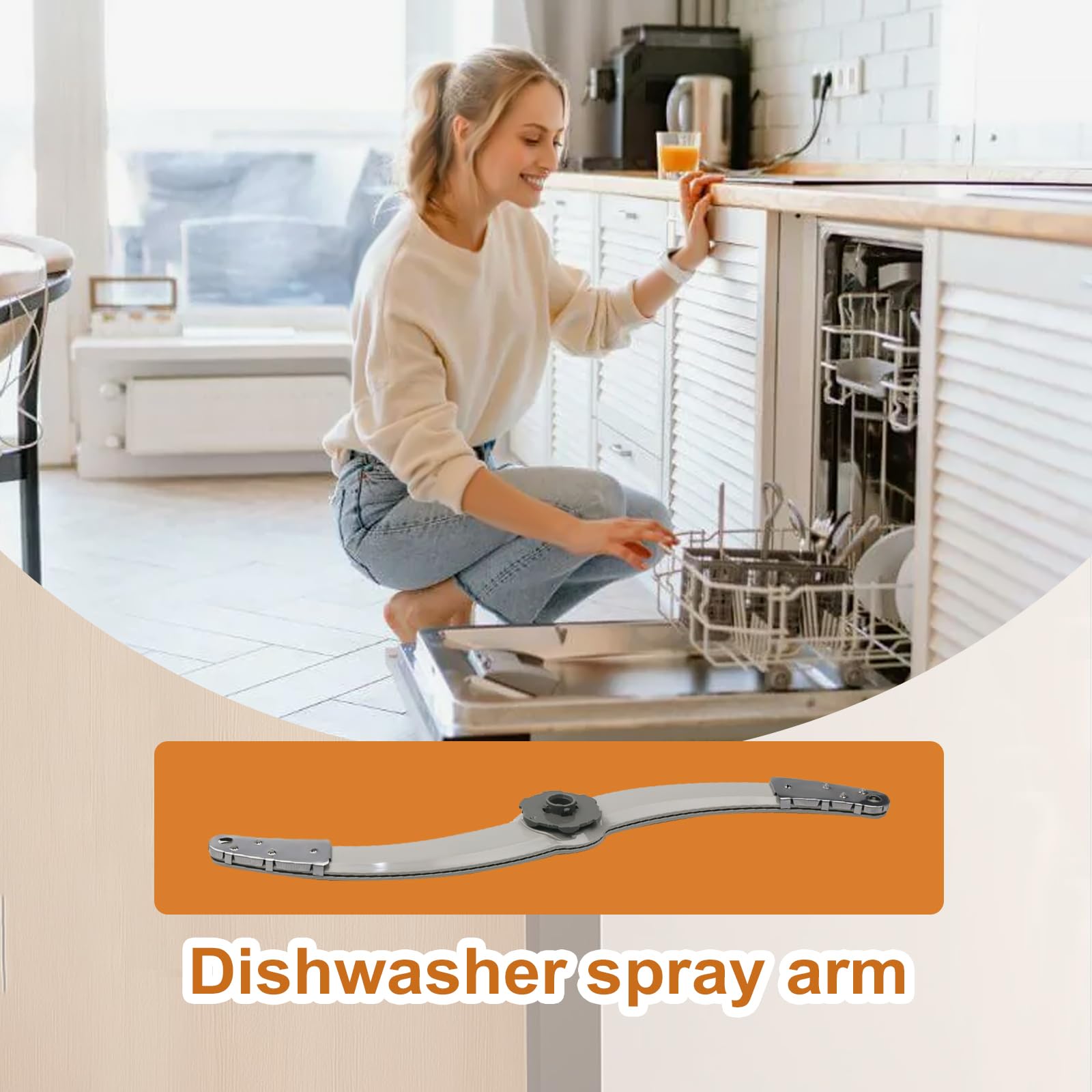 WD22X27724 WD22X33499 Dishwasher Spray Arm Dishwasher Lower Spray Arm Replacement for GE Dishwasher GDP665SYN3FS XDT500PSP5SS DDT575SGF4BB DDT575SGF8BB - Image 5