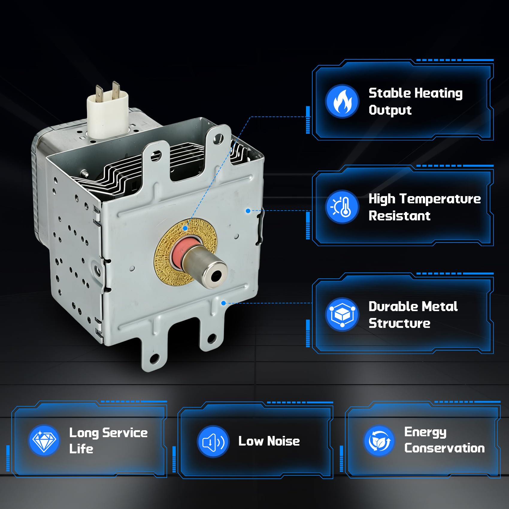 OM75P-21-ESGN Microwave Magnetron Compatible with Samsung Microwave ME SMH Series, Magnetron Replaces Following Parts OM75P-21-ESGN, AP4502427, PS4251316,Passed OEM Test - Image 6