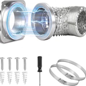 Magnetic Dryer Vent Connector Kit, 4-Inch Quick Connect with 3.3FT Hose