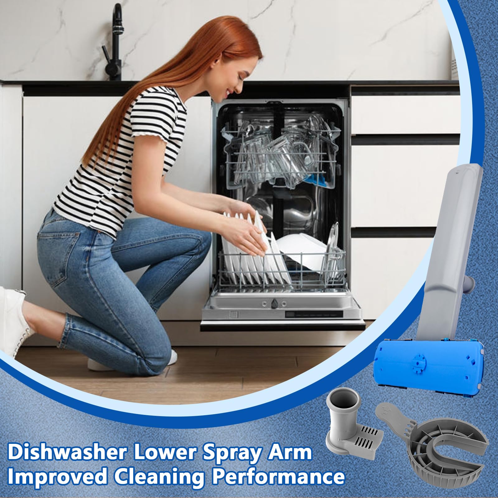 5304506660 Dishwasher Lower Spray Arm Assembly Replacement for Frigidaire - Image 3