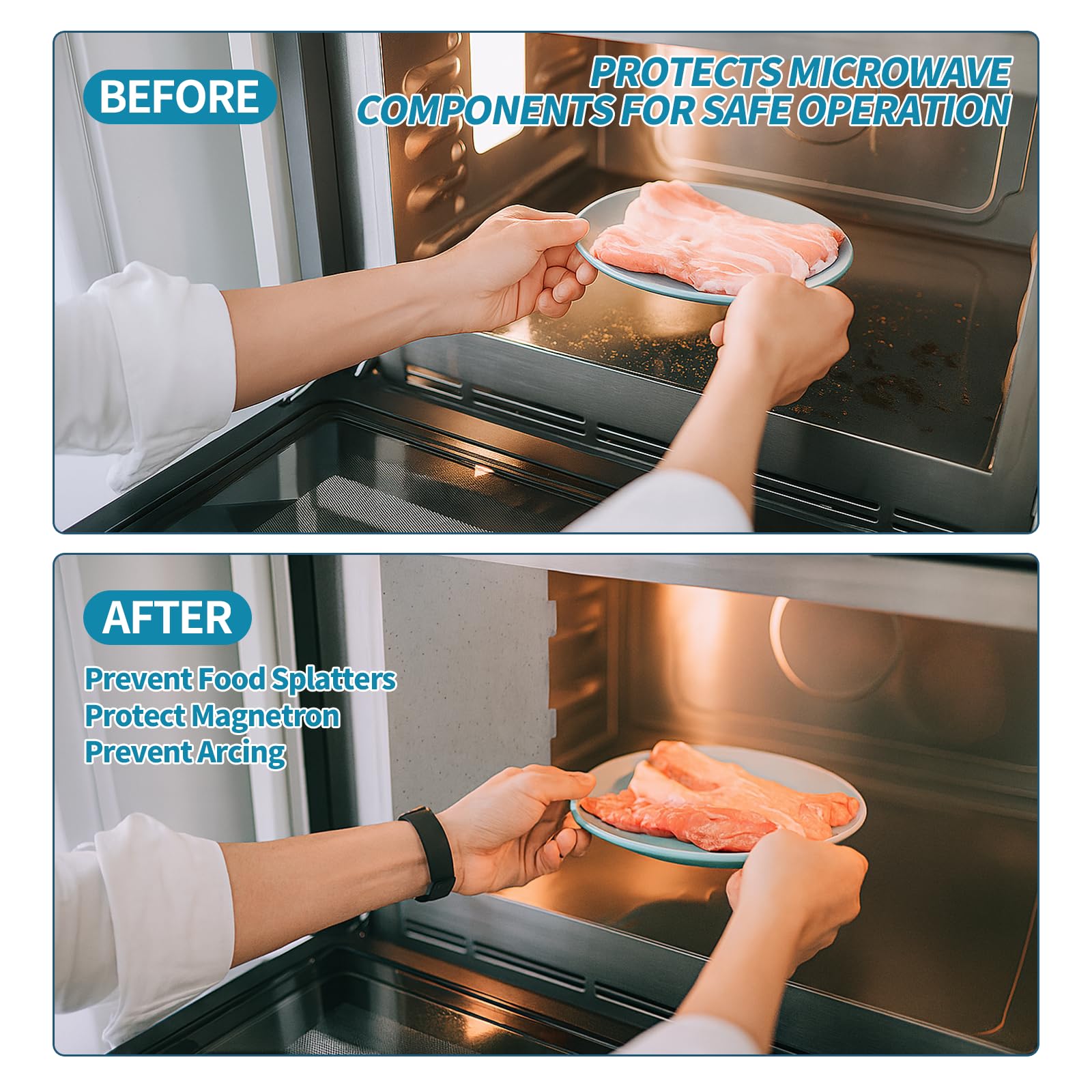 6 PCS Waveguide Cover, Microwave Wave Guide Cover Replacement, Universal Mica Sheets for Microwaves Oven & Toasters, Easily Cut to Fit