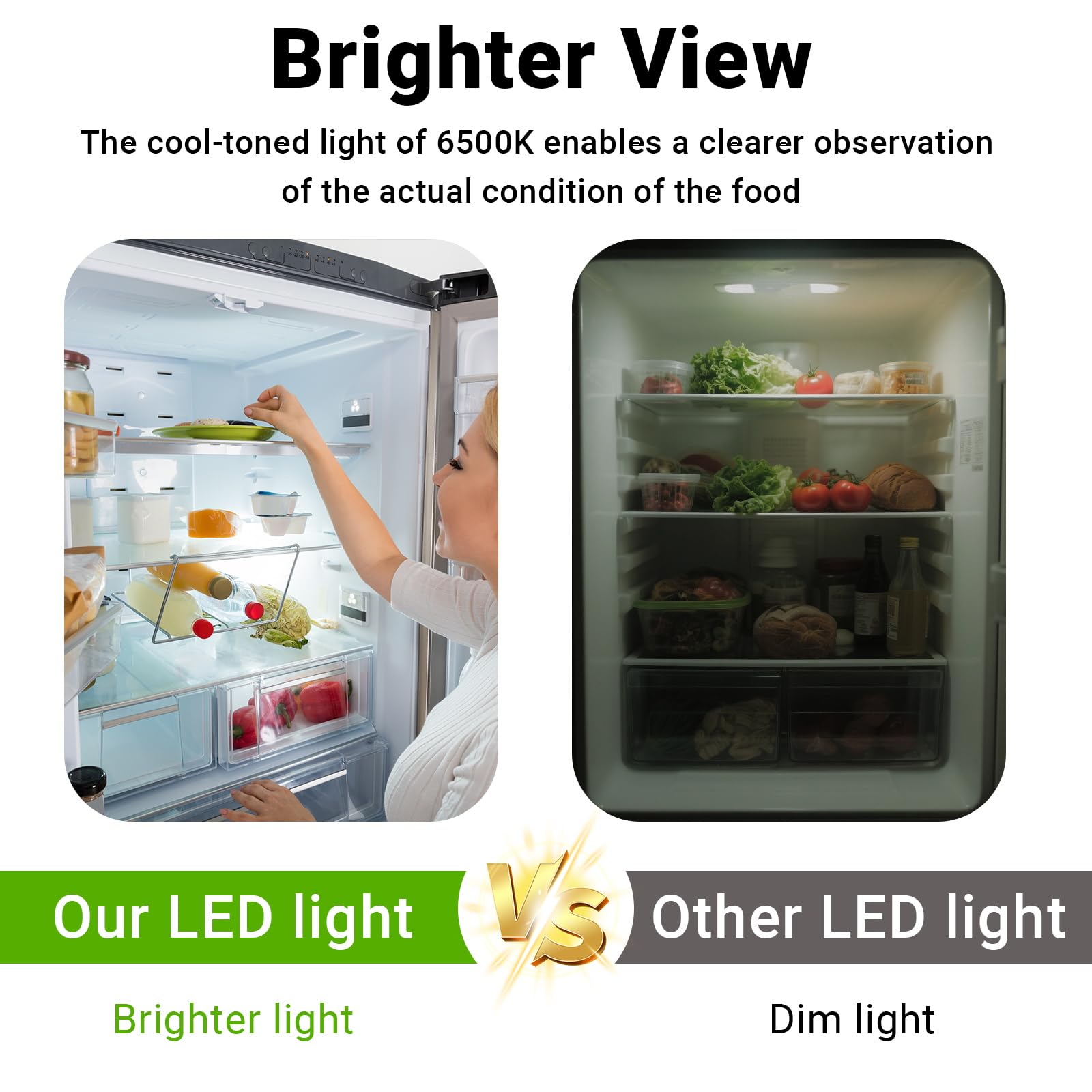 WR55X11132 Refrigerator Light Replacement LED for GE Refrigerator (7 Pcs) - Image 5
