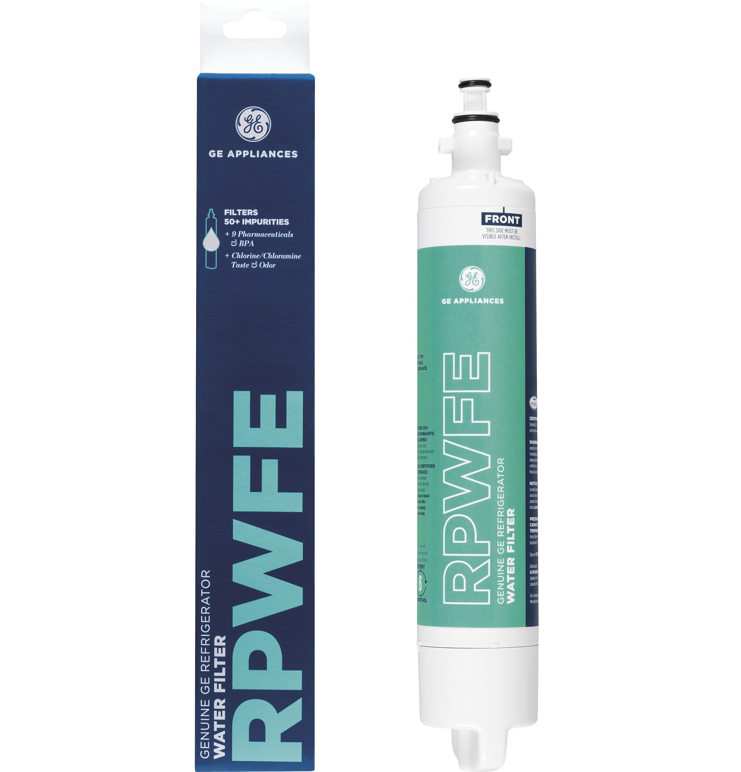 GE RPWFE™ Refrigerator Water Filter, Genuine Filter, Guaranteed Fit, 1-pack
