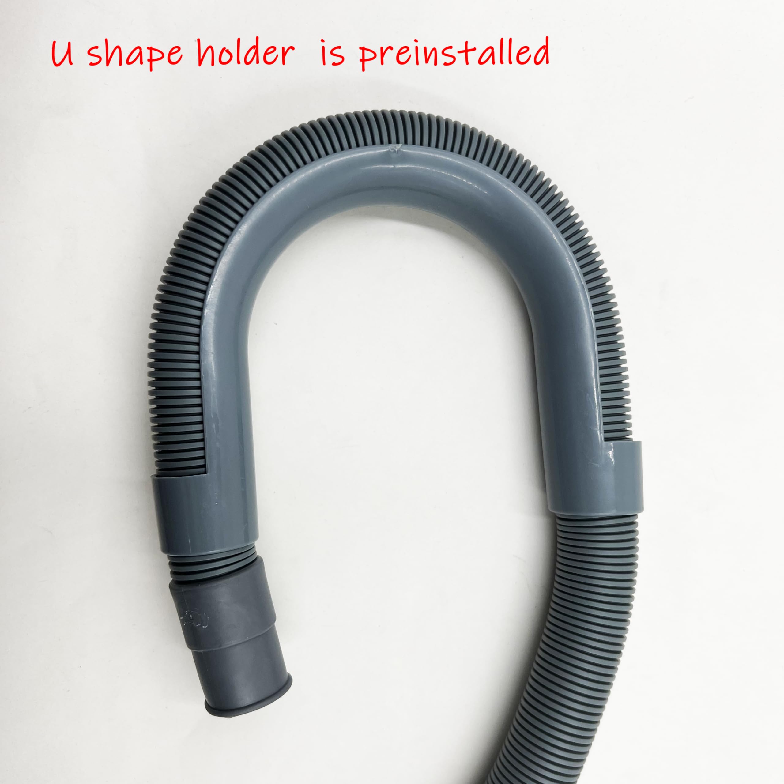 HLMOptimo 6 Feet Universal Dishwasher Drain Hose Extension Kits Corrugated Washer Hose w/ 2 Clamps 1 adapter 1 U-Bend Holder - Image 7