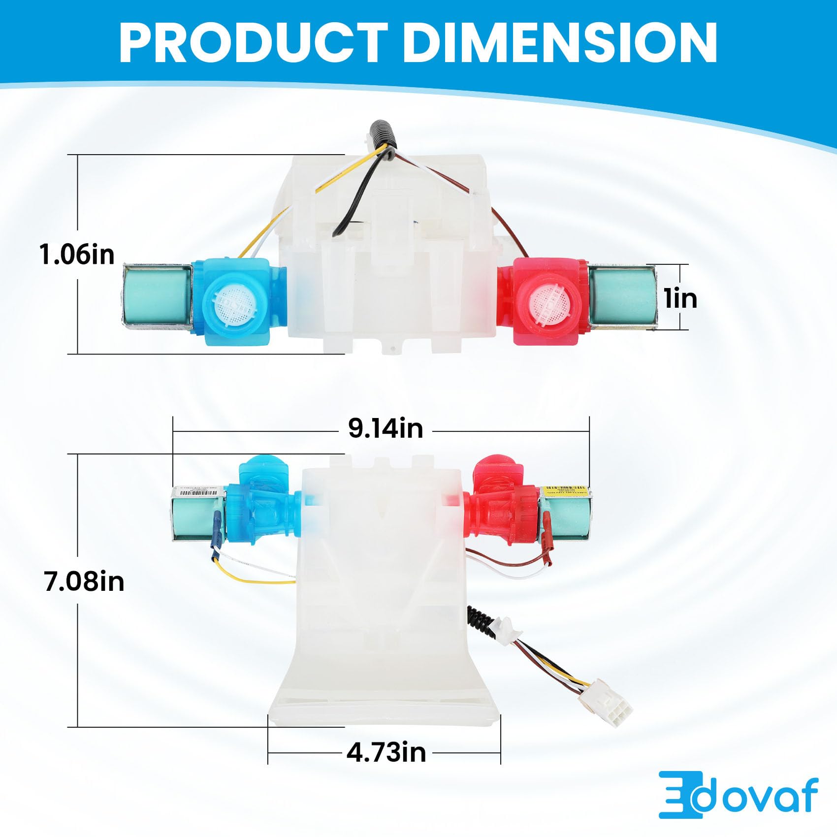 Upgraded W10144820 Washer Water Inlet Valve Compatible with whirlpool amana kenmore Washers,Replace AP6015761, W10140914, WPW10144820,W10311458,W1AP6015761,PS11749042 Washing Machine Replacement Parts - Image 3