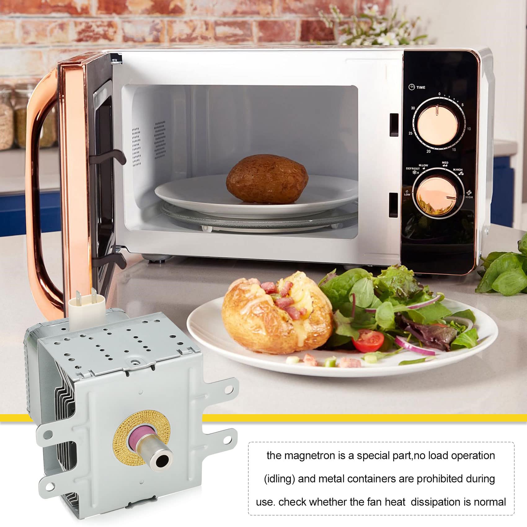 OM75P (10) ESGN Microwave Magnetron, WB27X10017 of GE Samsung Microwave Oven,Replace WG02F05628 WB27X10380 AP2025937 PS239126,Passed OEM Testing - Image 5