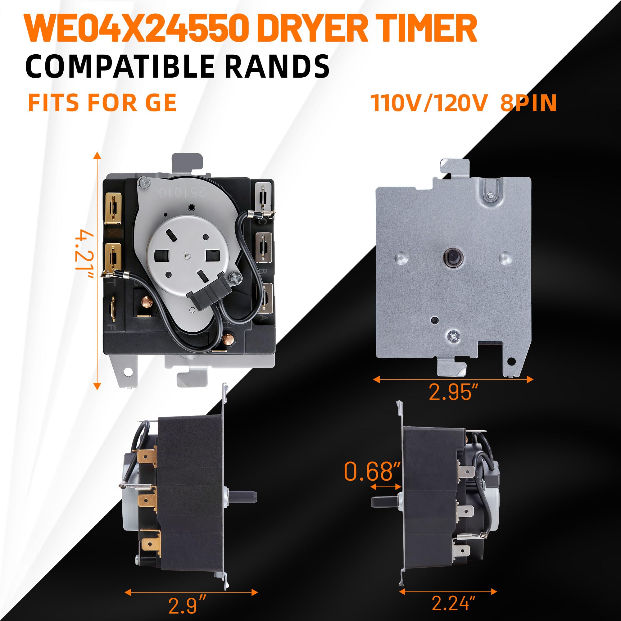 WE04X24550 234D2377P004 Dryer Timer Replacement for GE Dryer Parts Fit for GE GTD42EASJ2WW GTD42GASJ2WW GTX42EASJ2WW GTD42GASJ3WW GTD42EASJ1WW GTD48GASW0WB GTD42EASJ0WW GTD42EASJ3WW GTX42GASJ0WW - Image 5