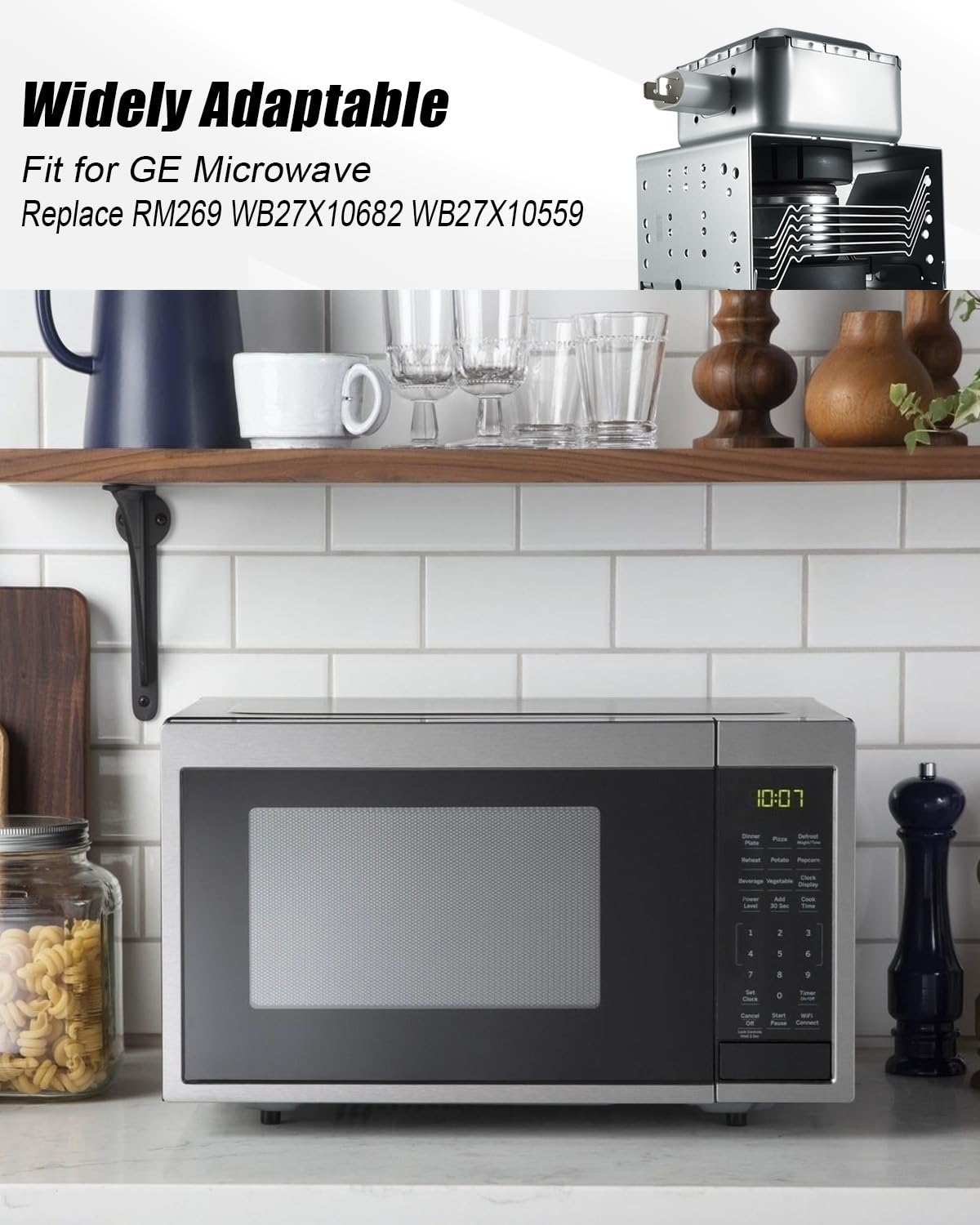 WB27X10682 Magnetron Fit for GE Microwave Replace RM269 WB27X10559 - Image 3