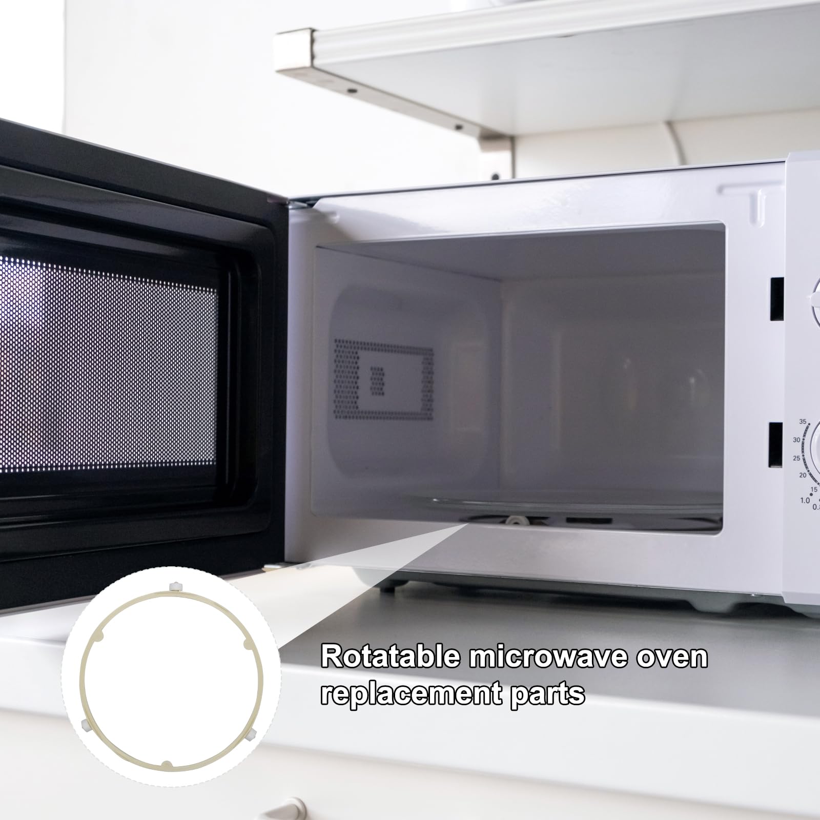 8.5in Microwave Plate Replacement, Microwave Roller Ring Replacement Accessories Compatible with Ge Samsung Frigidaire Wb06x10625 Wb06x10818 De92-90495a 5304464115 5304509438