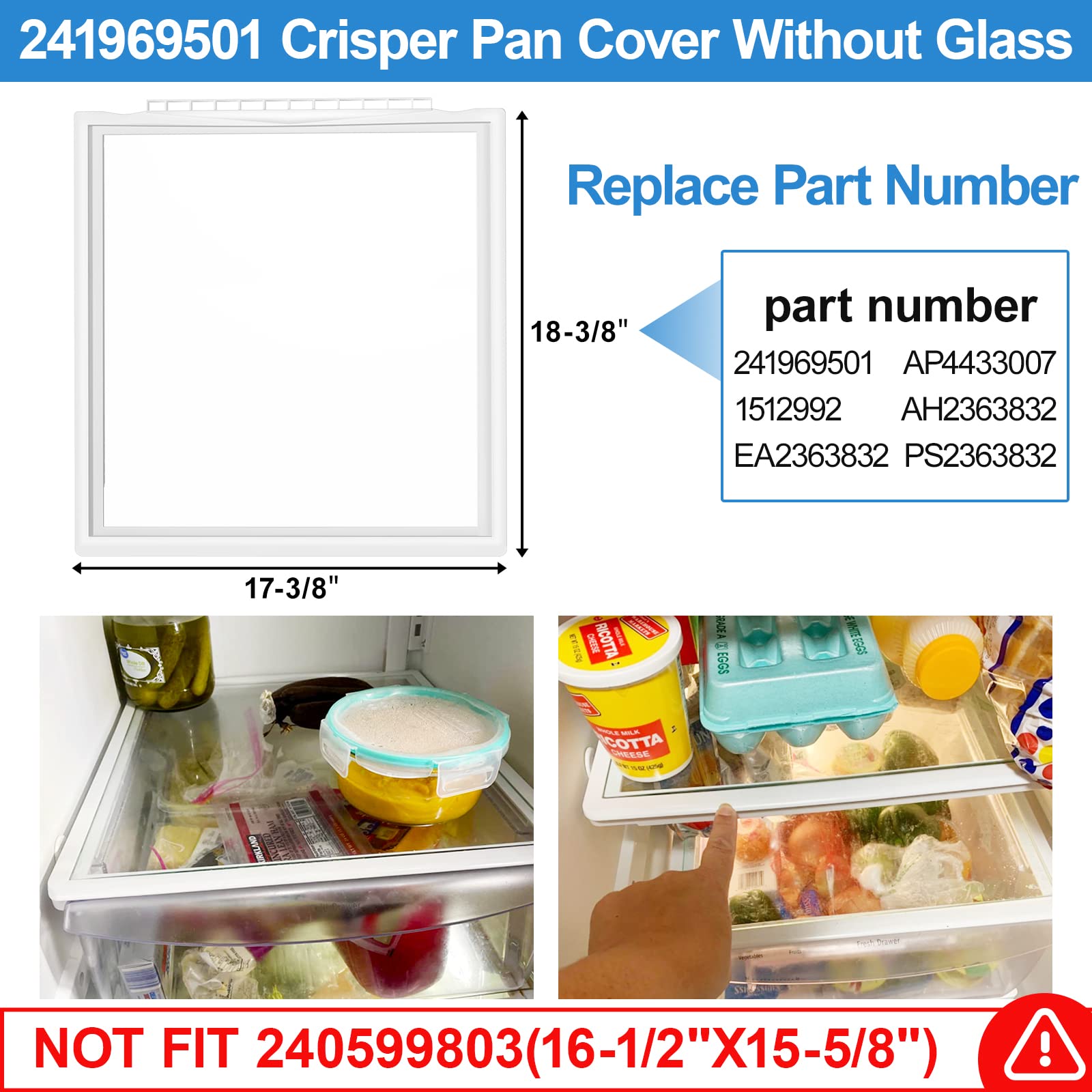 ALVAR 241969501 Shelf Frame for Frigidaire Shelf Replacement FGHS2631PF4A