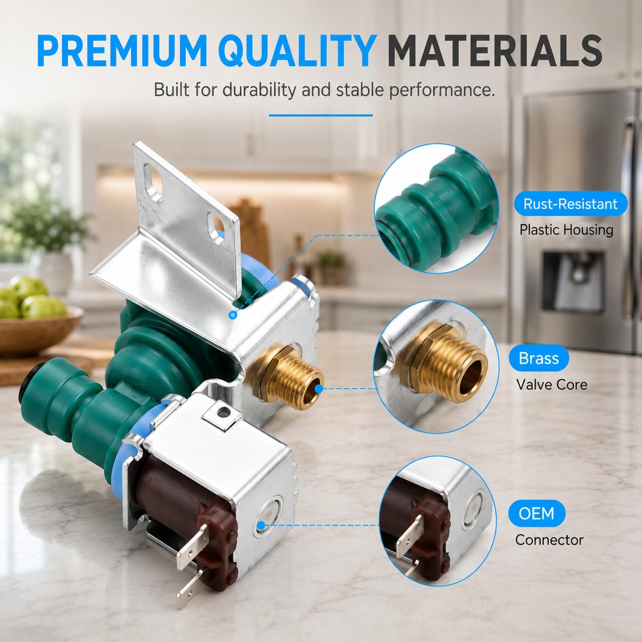 Upgraded K-78282 W10394076 W10865826 Refrigerator Water Inlet Valve - Image 7