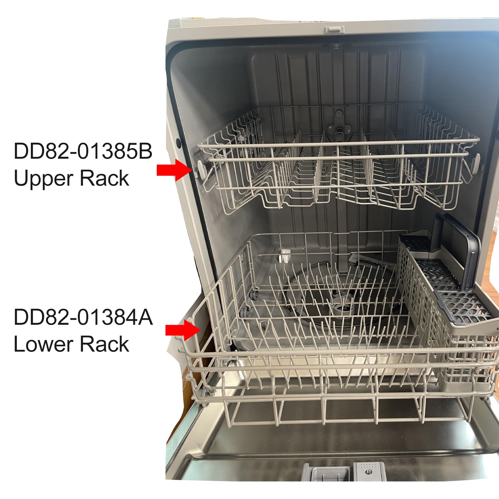 【2026 UPGRADED】DD82-01385A DD82-01385B Dishwasher Upper Rack Replacement Parts Fit for Samsung Dishwaher DW80R2031US, DW80R2031UG, DW80N3030US, DW80N3030UB, DW80N3030UW, DW80M2020US - Image 6