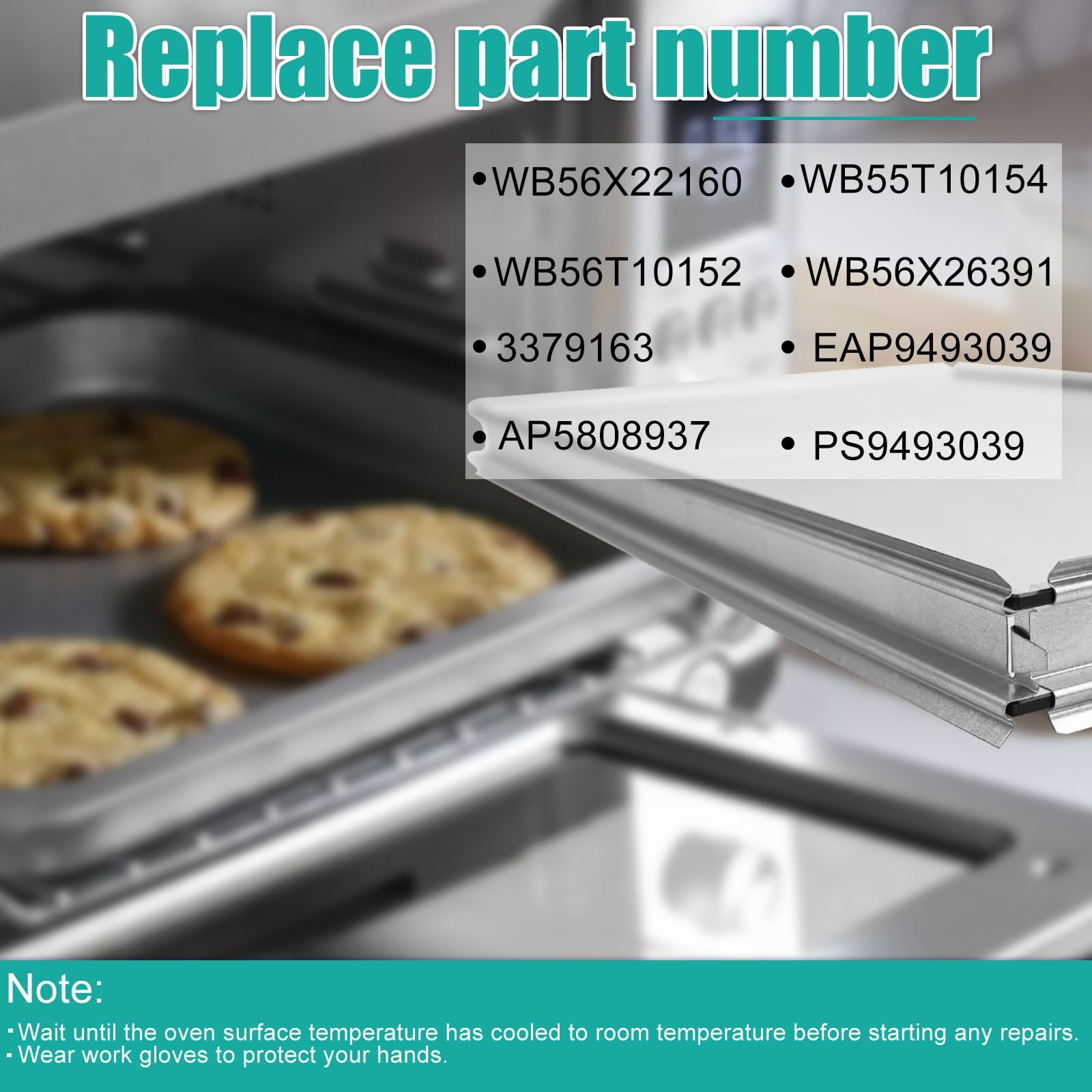 WB56X22160 Range Oven Inner Door Glass, Window Pack Assembly, Double-Layer Glass, Replacement part number: WB55T10154, WB56T10152, WB56X26391, 3379163, Compatible for GE Range/Electric Oven/Wall Oven - Image 3