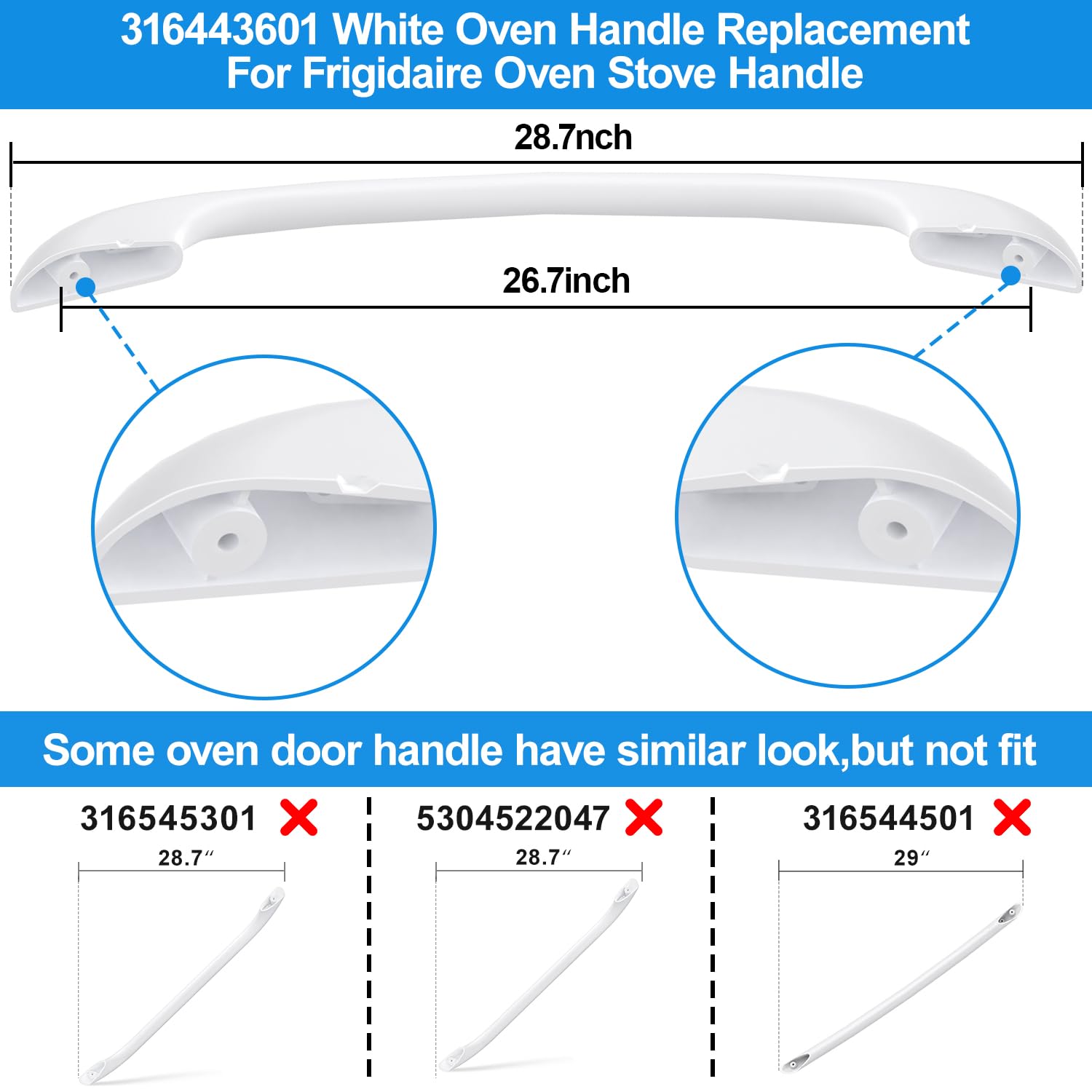 316443601 Oven Handle Replacement for Kenmore Oven Door Handle Replacement