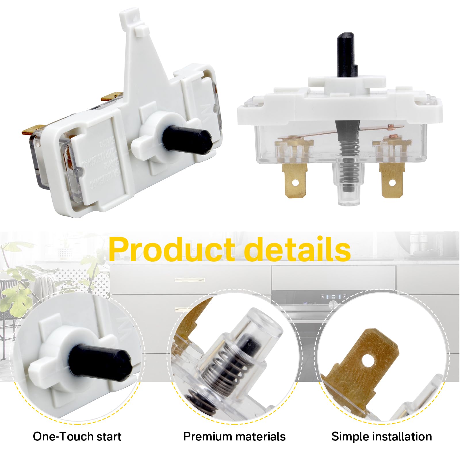 Showingo WE4M416 Dryer Push-to-Start Switch Replacement for GE Hotpoint - Image 5