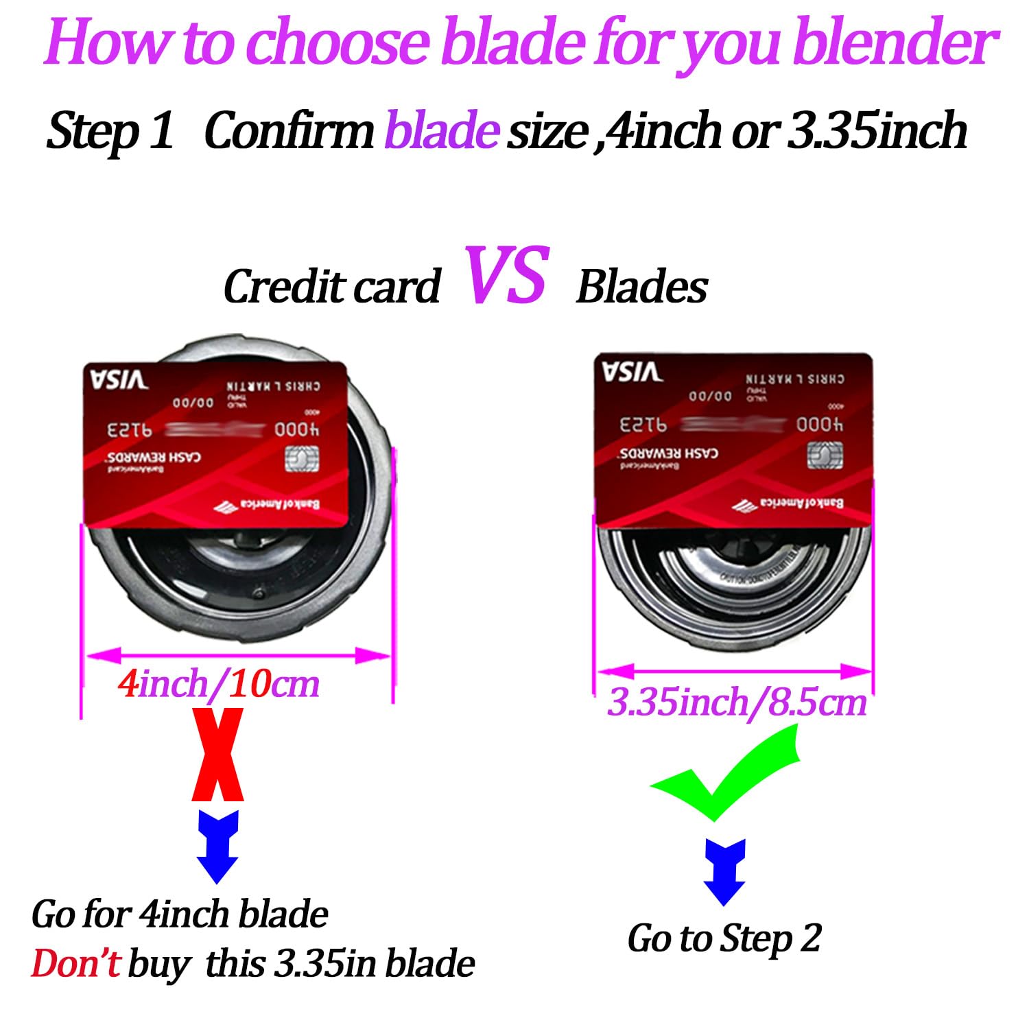 [UPGRADE] Small 3.35inch 6-Fin Male Blender Blade Replacement Parts for Nutri Ninja Blender BL660 BL770 BL780 BL740