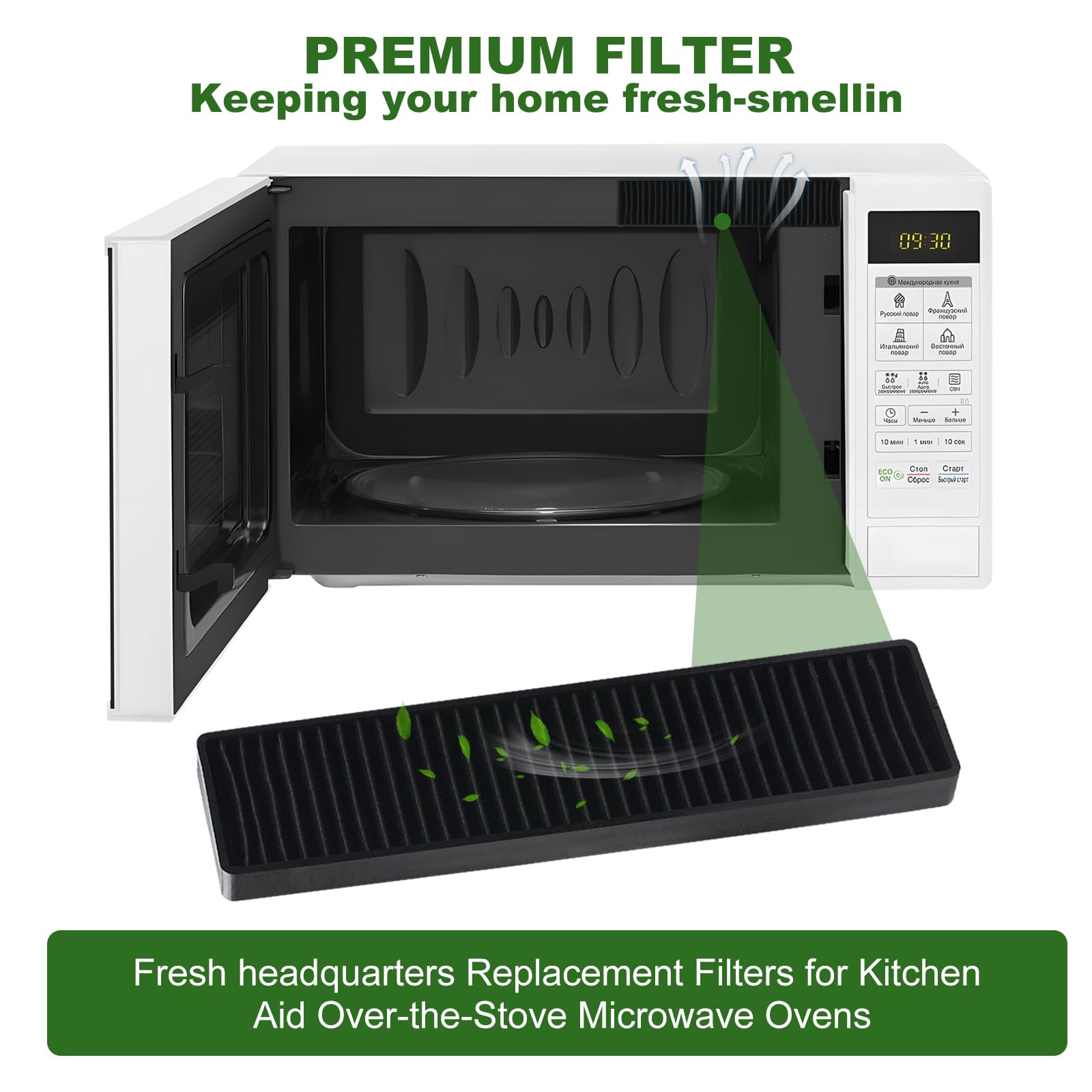 3 Pack 5230W1A003A Microwave Charcoal Filter Replacement for LG Kenmore GE Microwave Filter Replacement,Replaces LMHM2237BD LMV1650ST LMV2031SB LMV2031ST PVM9005SJ8SS JVM7195SK6SS - Image 4