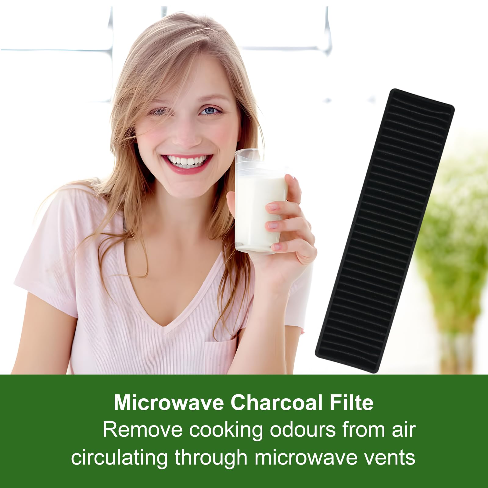 3 Pack 5230W1A003A Microwave Charcoal Filter Replacement for LG Kenmore GE Microwave Filter Replacement,Replaces LMHM2237BD LMV1650ST LMV2031SB LMV2031ST PVM9005SJ8SS JVM7195SK6SS