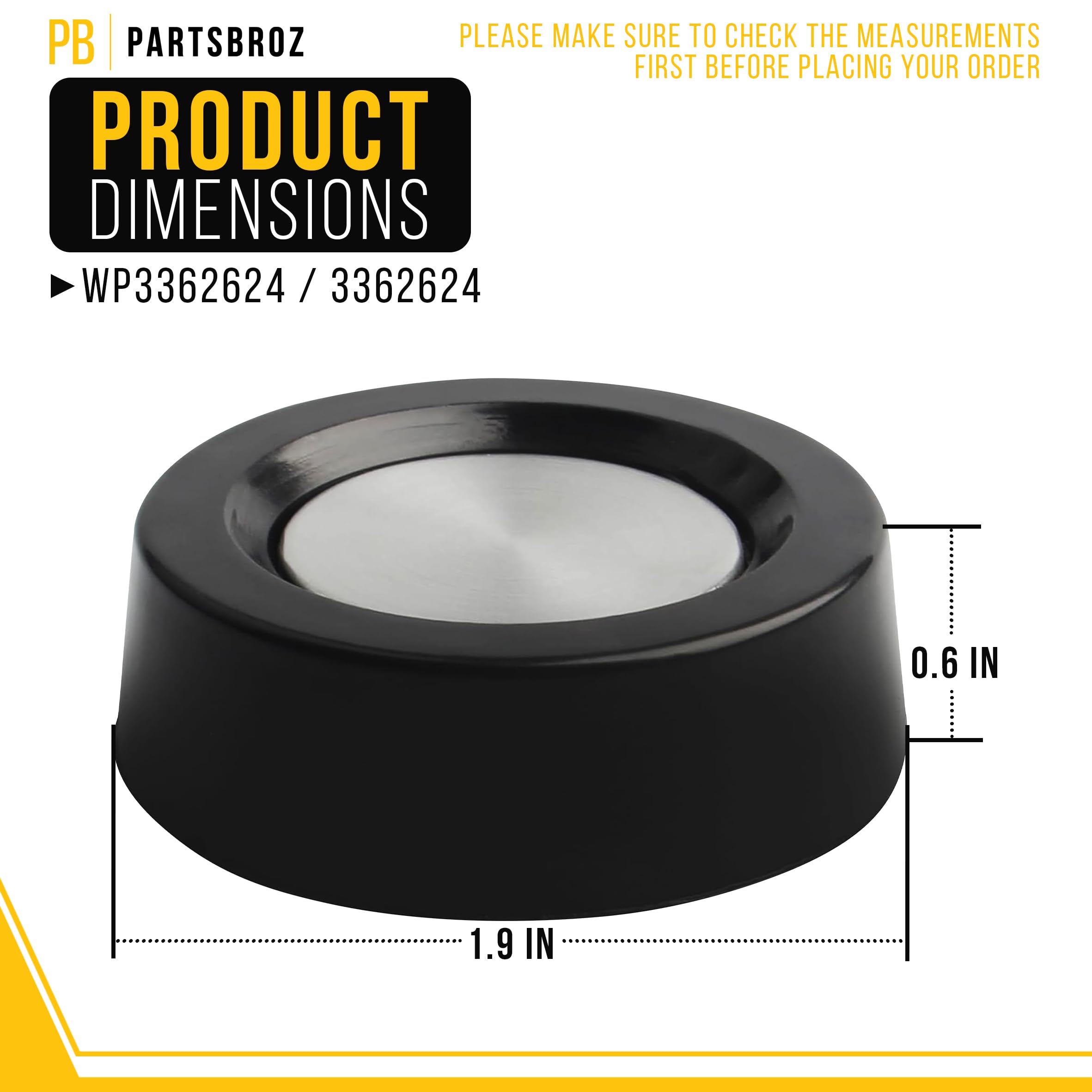 WP3362624 3362624 Washer Timer Knob for Whirlpool Kenmore AP6008101 3353309 - Image 3