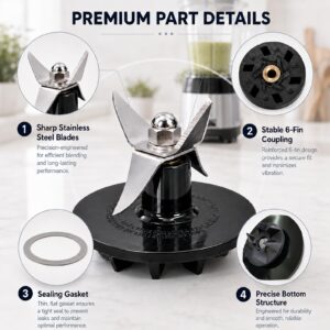 SPB-456-2B Blender Blade Assembly Compatible with Cuisinartt Blender Parts