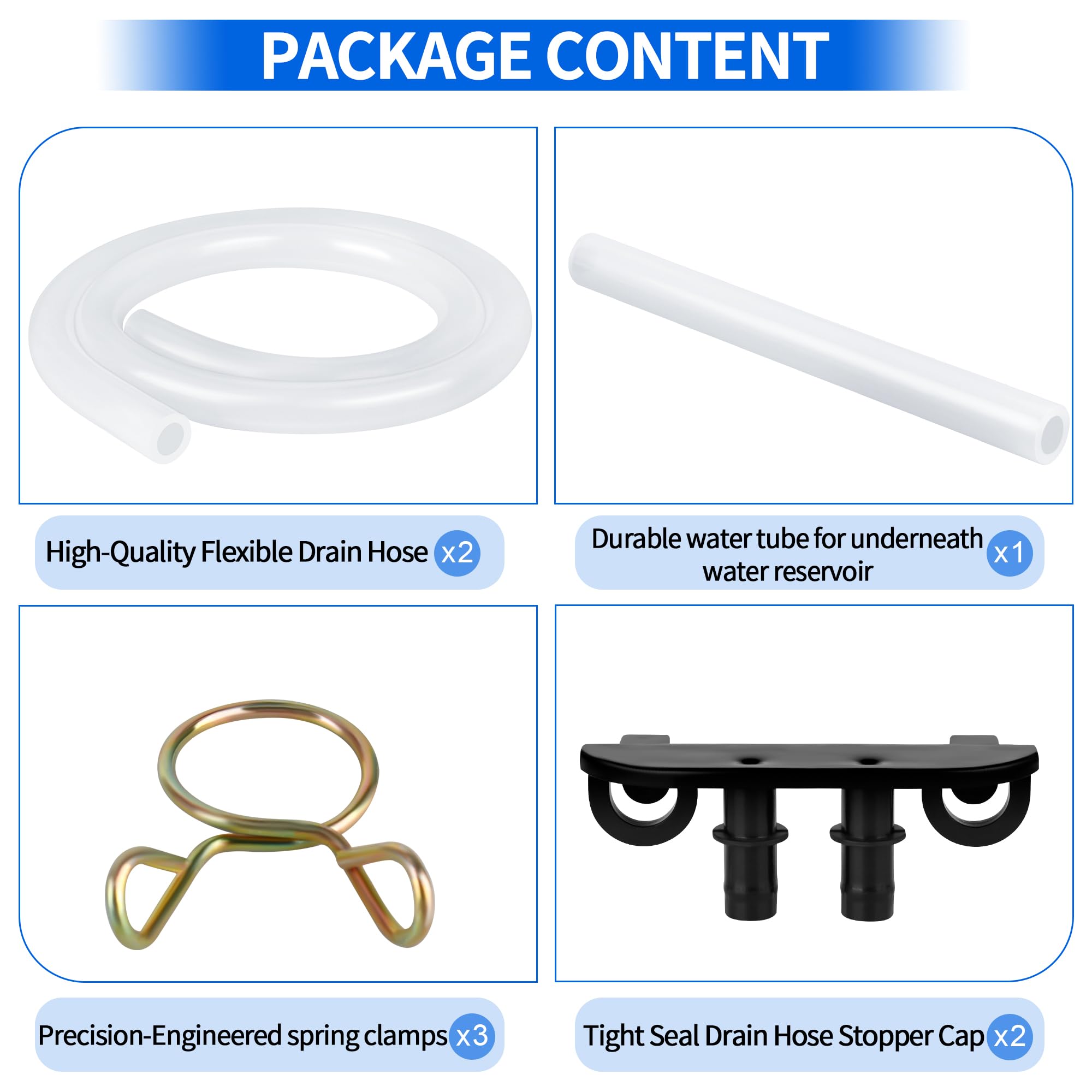 Ice Maker Drain Tube Fit for GE 2.0, Water Line Replacement for Original GE Opal Nugget Countertop Ices Maker, External Silicone Water Tube Fit for Opal Ice Maker Tubing Replacement Parts - Image 5