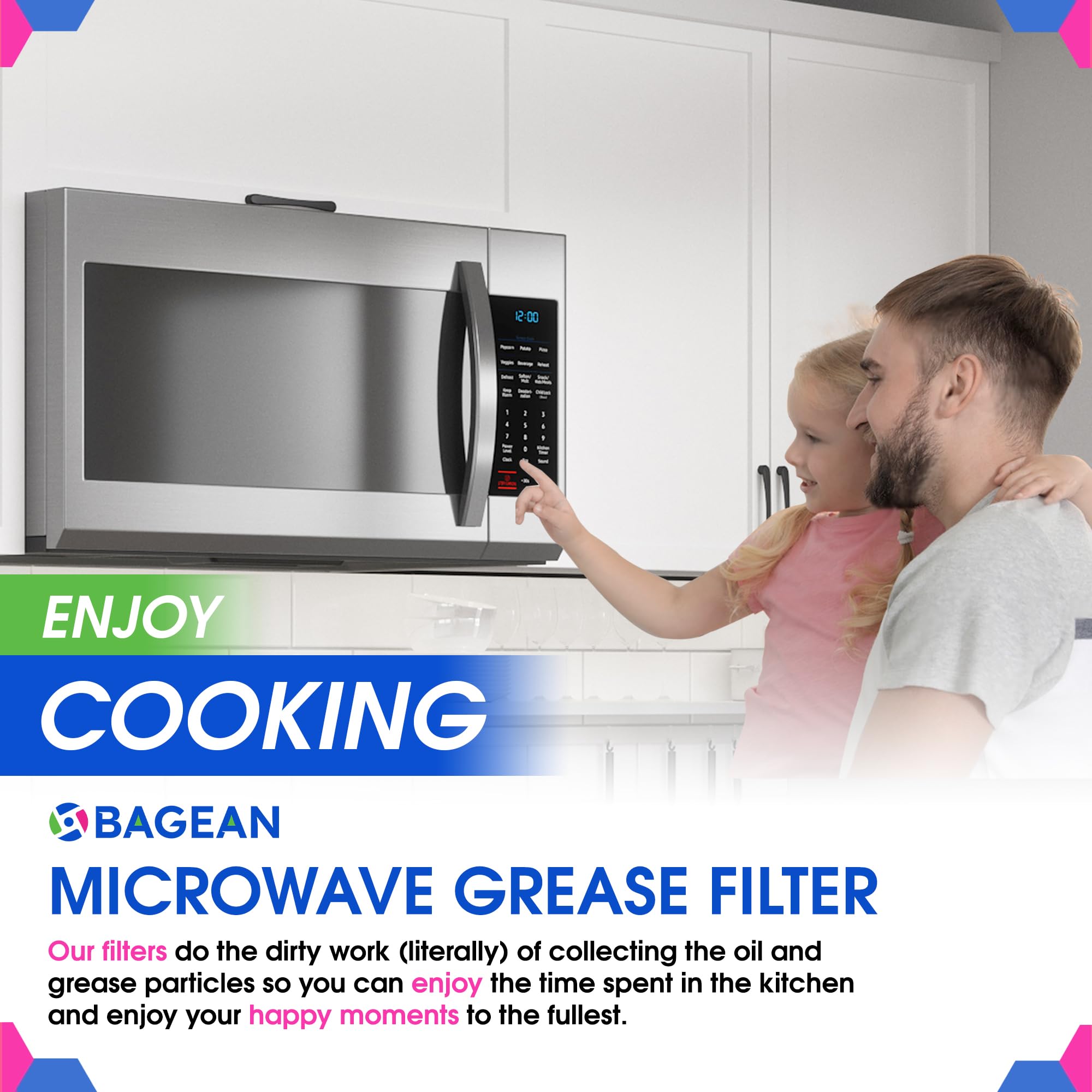 Bagean Microwave Filter 5.8"x12.9" Fits Whirlpool W10208631A Grease Filters - Image 6