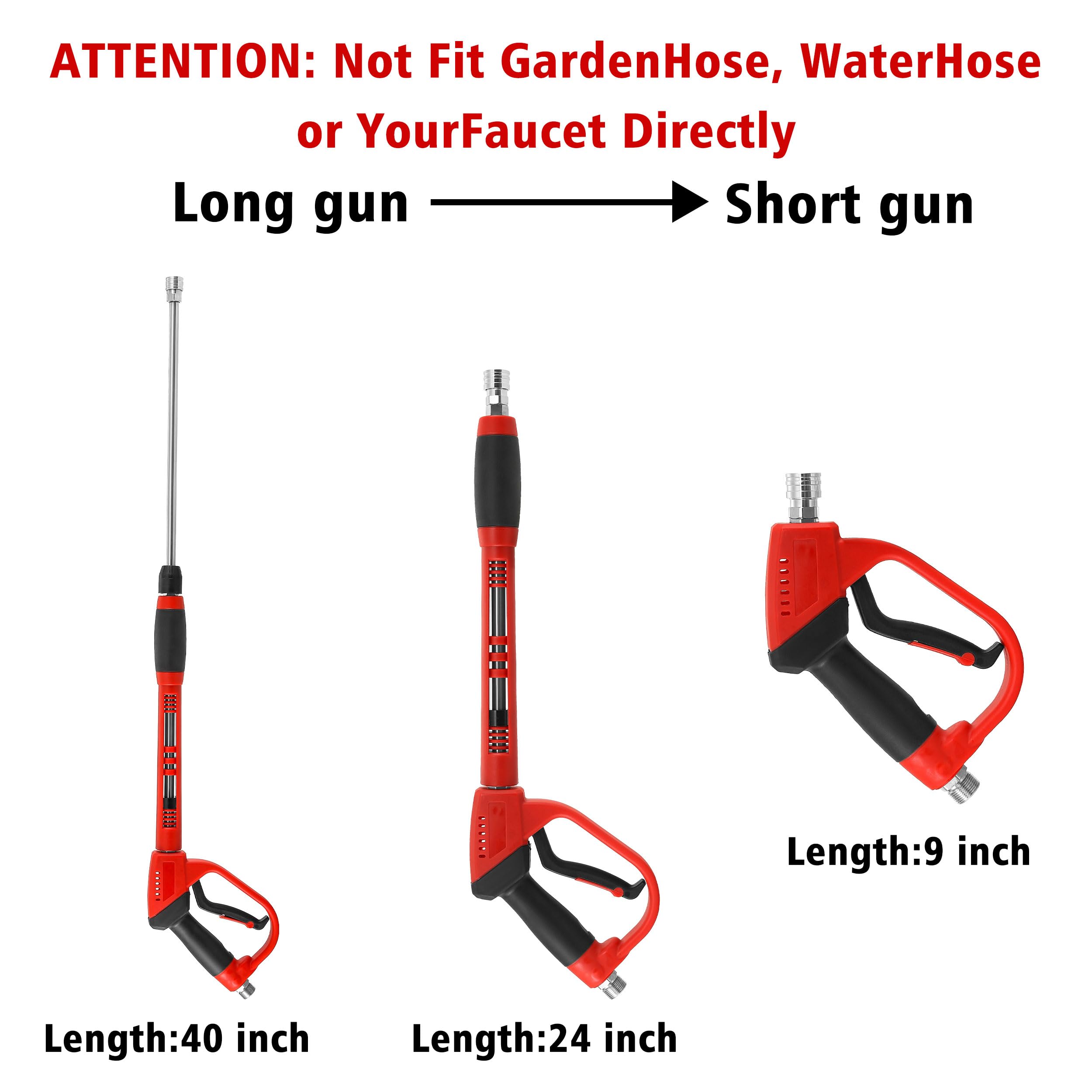 Tool Daily Deluxe Pressure Washer Gun, Replacement Wand Extension, 40 Inch - Image 5