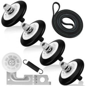 Upgraded Dryer Repair Kit Fits for LG. Kenmore. Gas Dryer Includes 4581EL2002C Dryer Drum Roller Replacement 4400EL2001A Dryer Belt and 4561EL3002A Dryer Idler Pulley by NISHCON